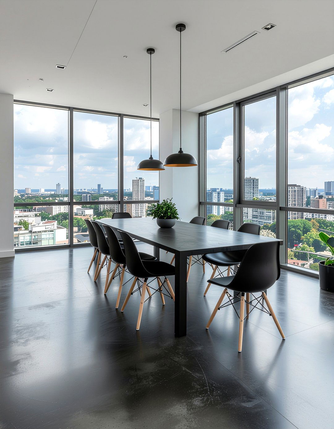 Modern Industrial Vinyl Floor - 30 dining room vinyl floor ideas