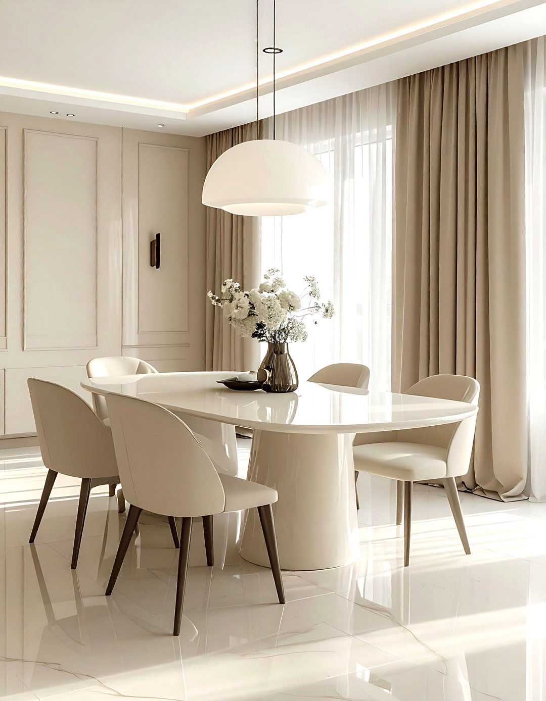 Modern Ivory Dining Room - 30 ivory dining room ideas