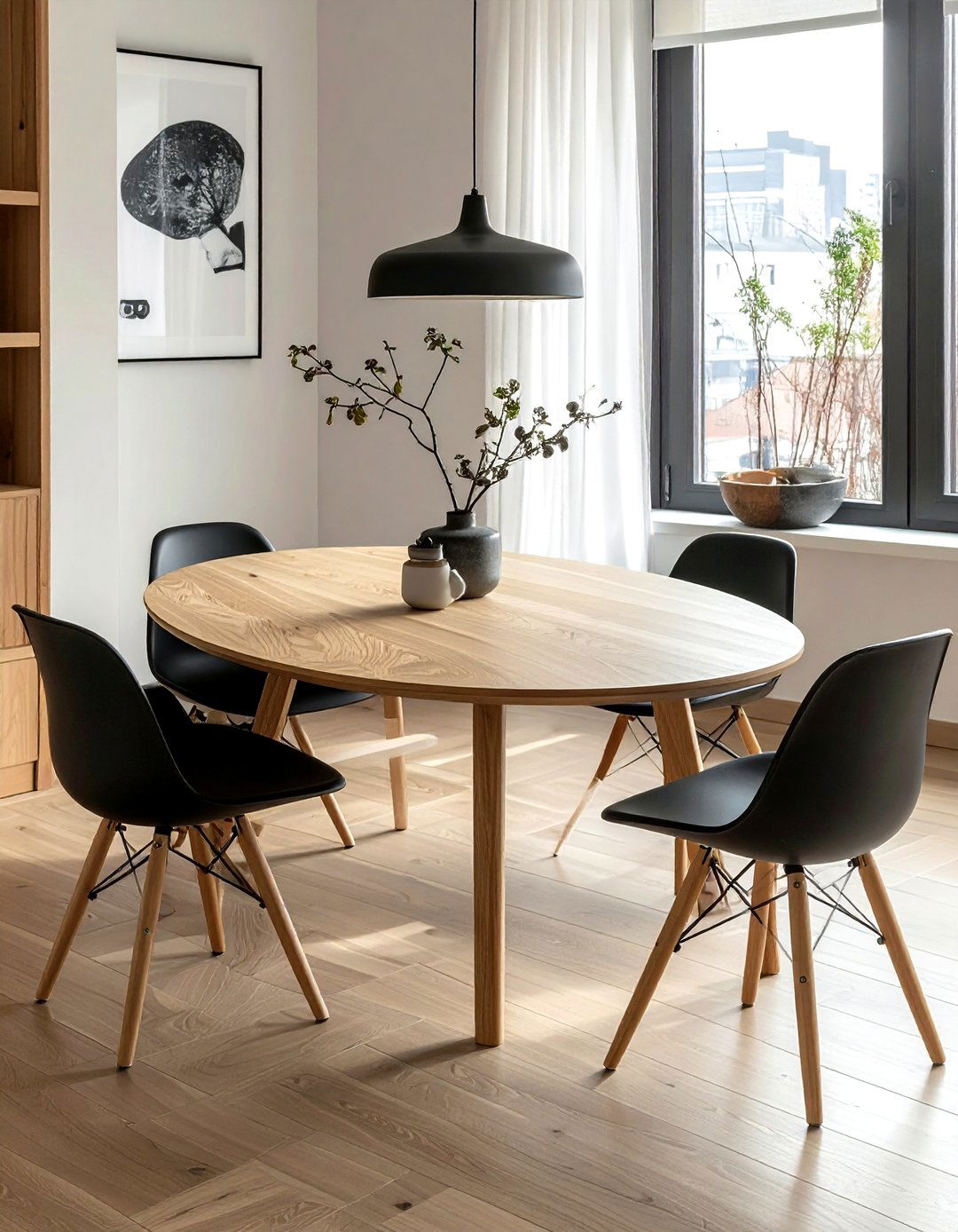 Modern Japandi Oval Table - 30 oval dining table ideas