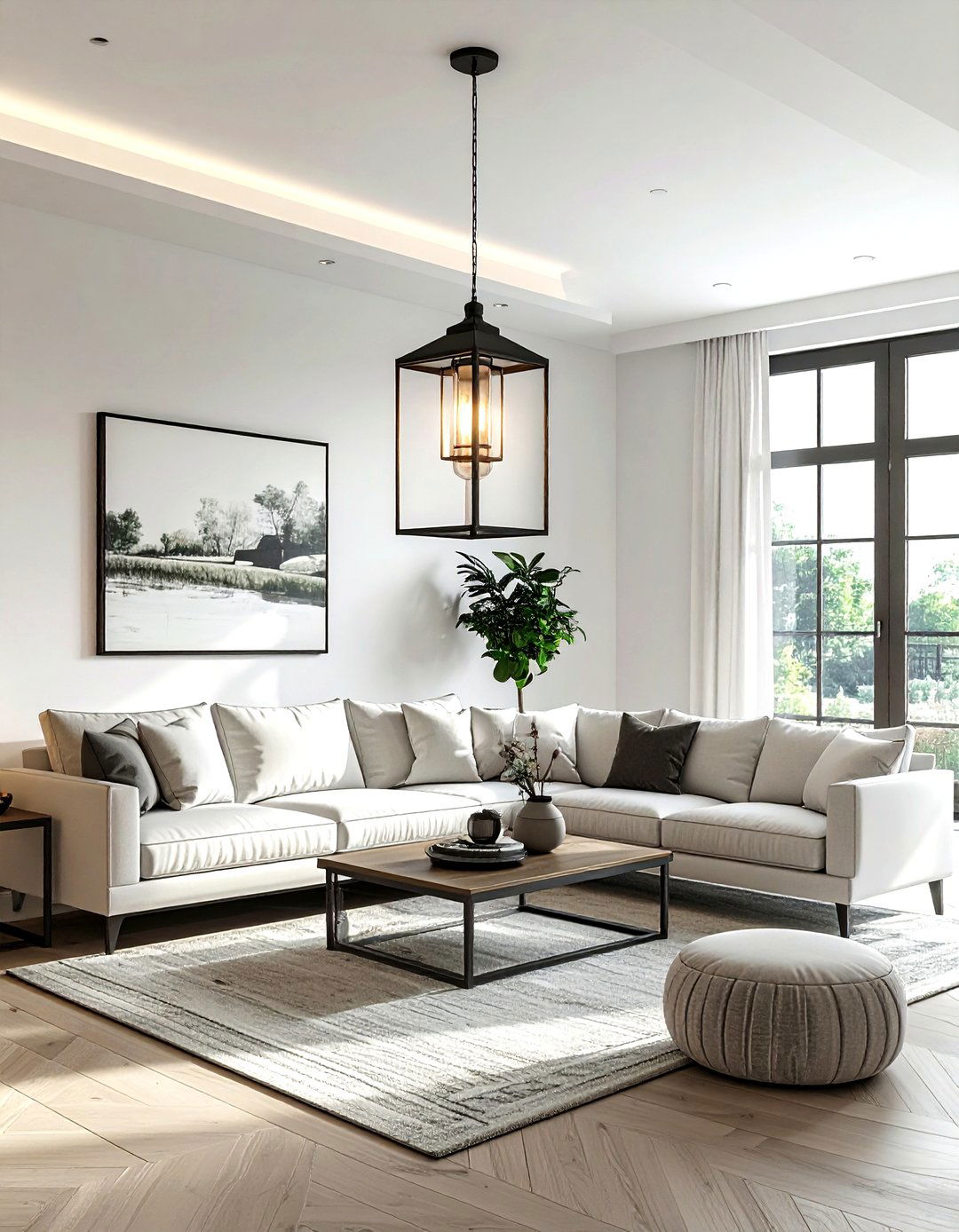 Modern Lantern Light - 30 living room pendant lighting ideas