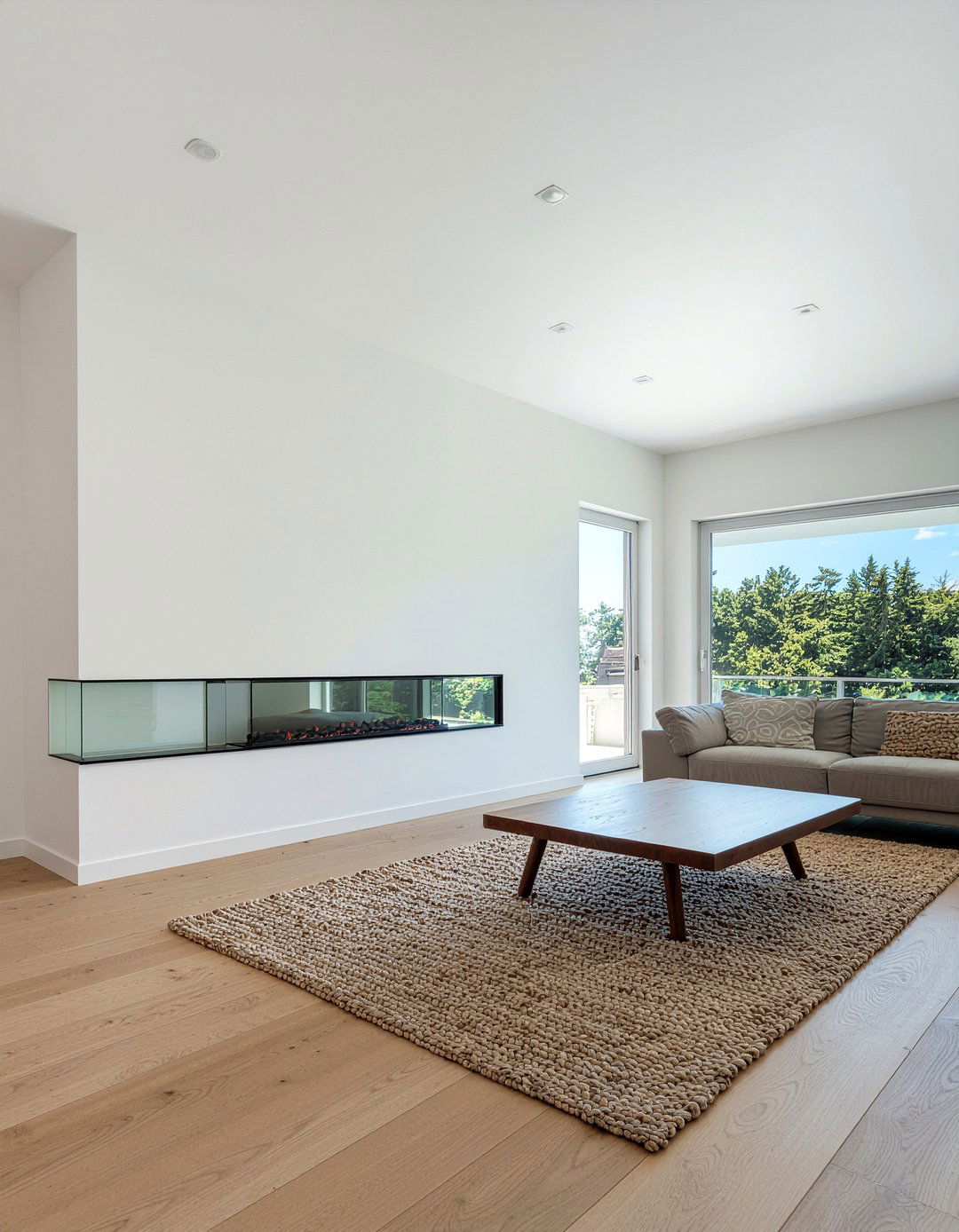 Modern Linear Fireplace Wall - 30 living room linear fireplace ideas