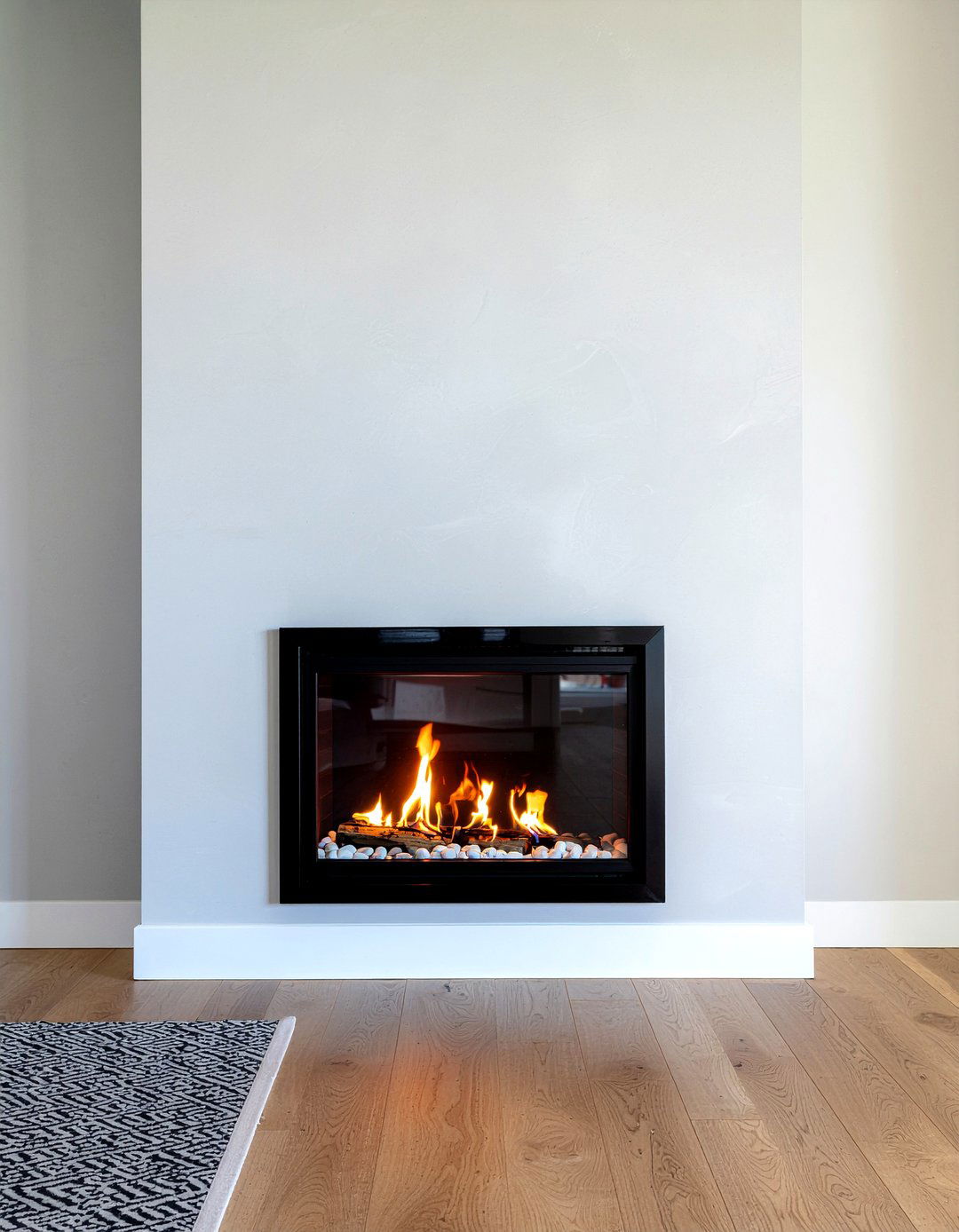 Modern Linear Gas Fireplace - 30 living room gas fireplace ideas