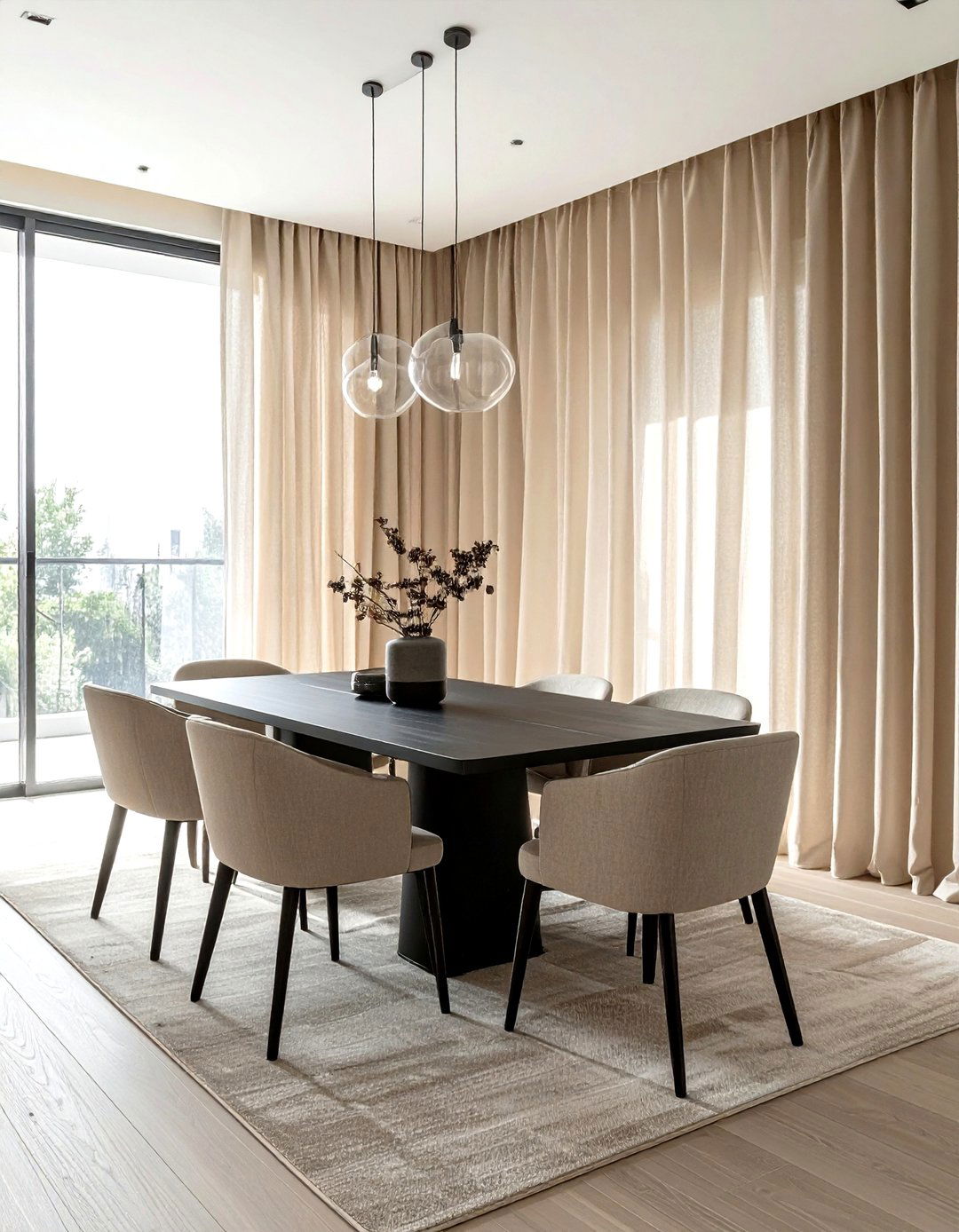 Modern Linen Curtains Dining Room - 30 linen curtain dining room ideas