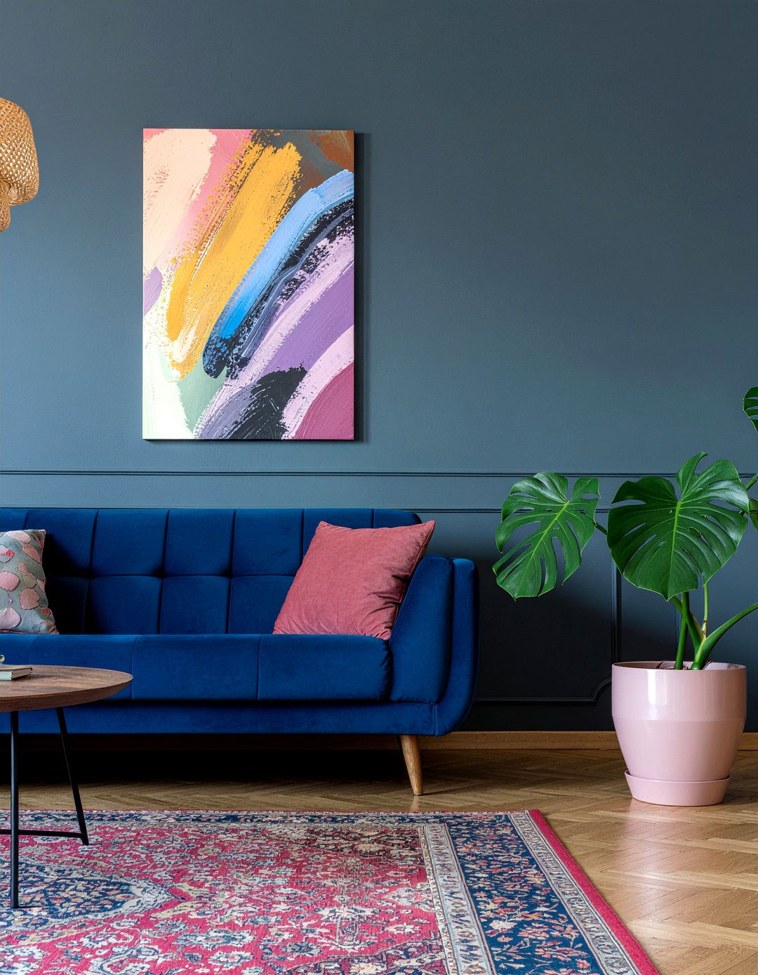 Modern Living Room Monstera Accent - 30 living room monstera ideas