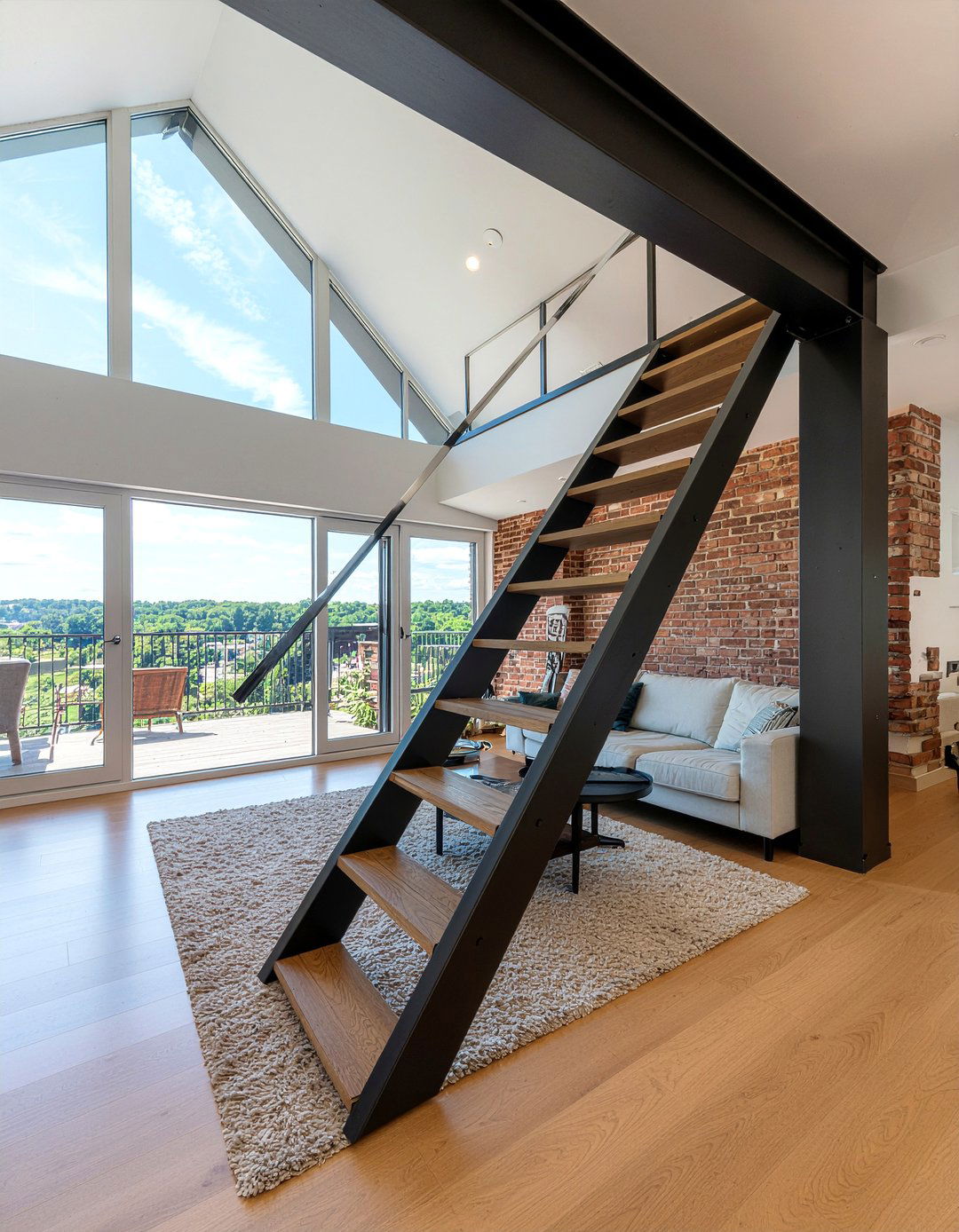 Modern Loft Space - 30 living room vaulted ceiling ideas