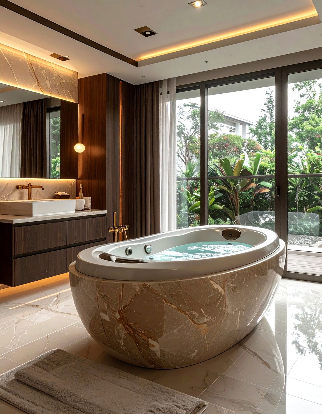 Modern Luxury Jetted Tub - 30 jetted tub ideas