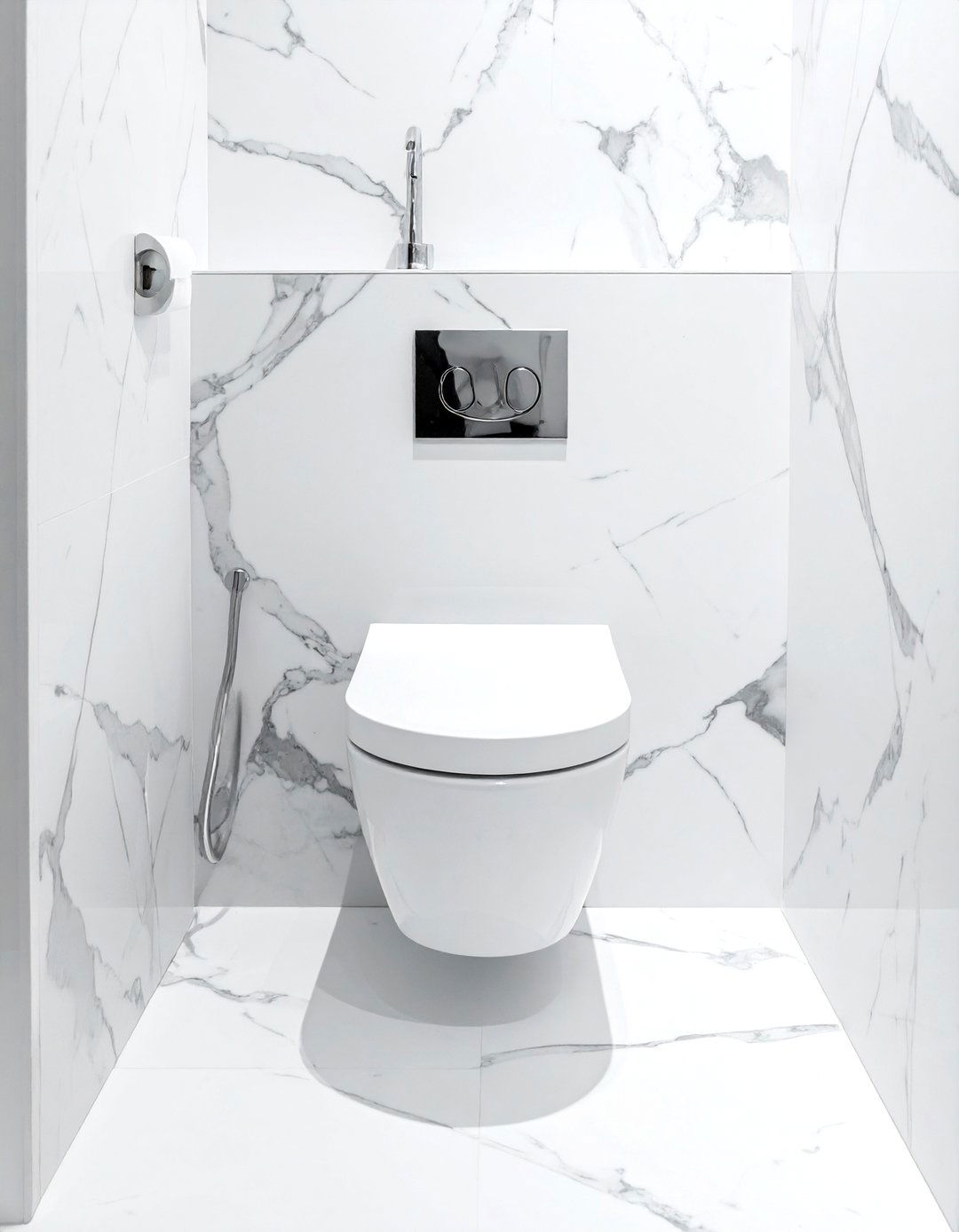 Modern Marble Bathroom - 30 wall-hung toilet ideas