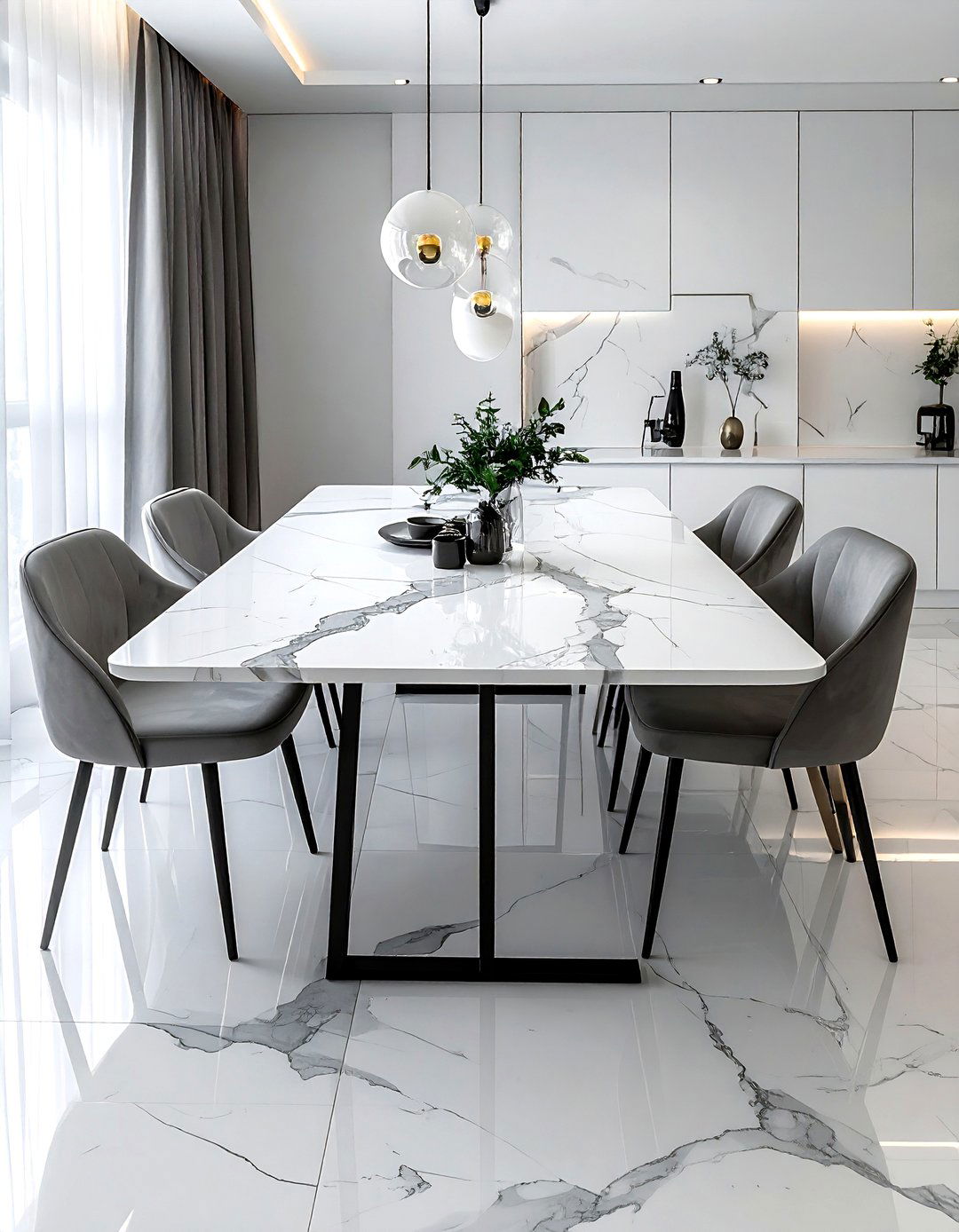 Modern Marble Dining Table - 30 showpiece dining room ideas