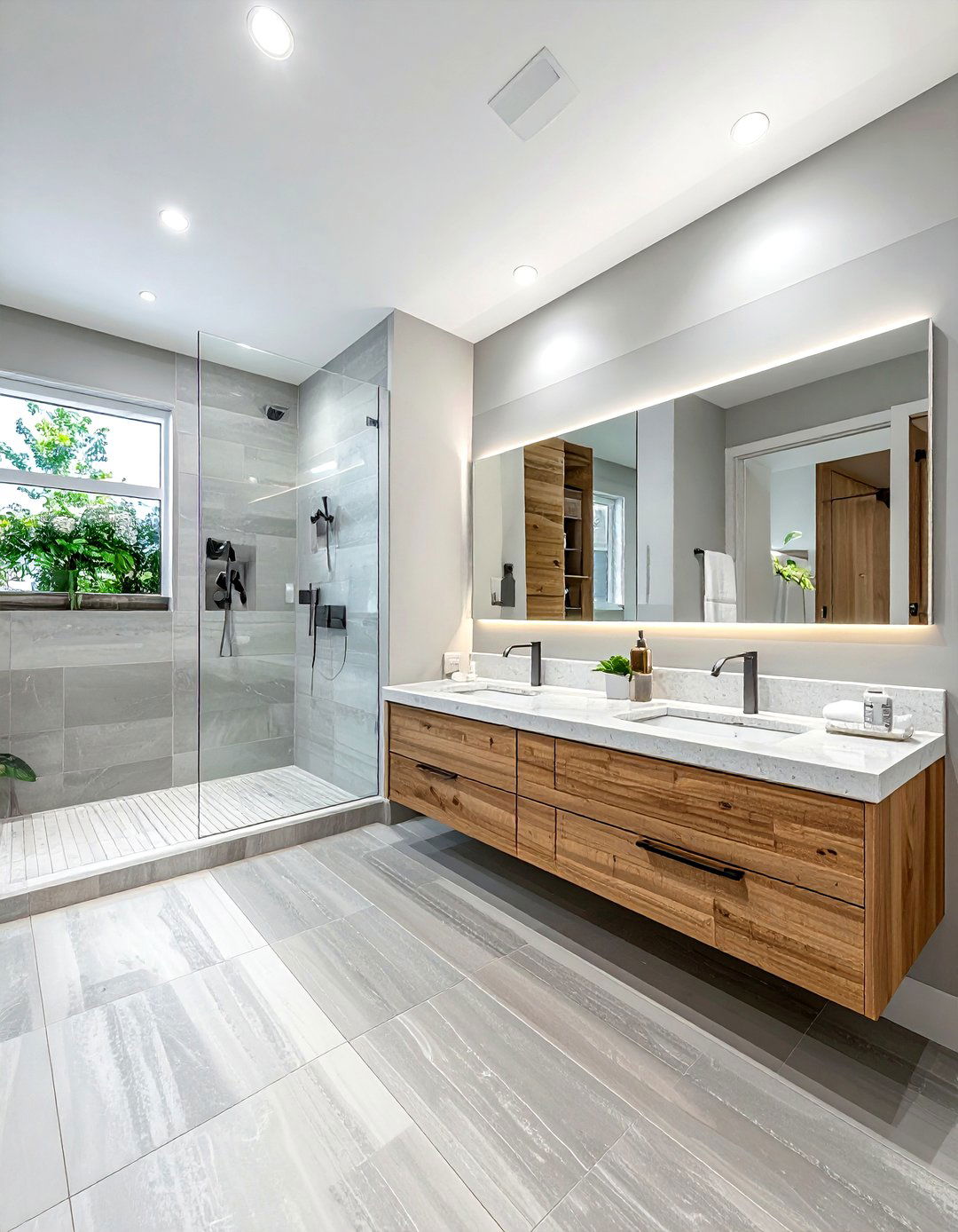 Modern Master Bathroom - 30 model home bathroom ideas
