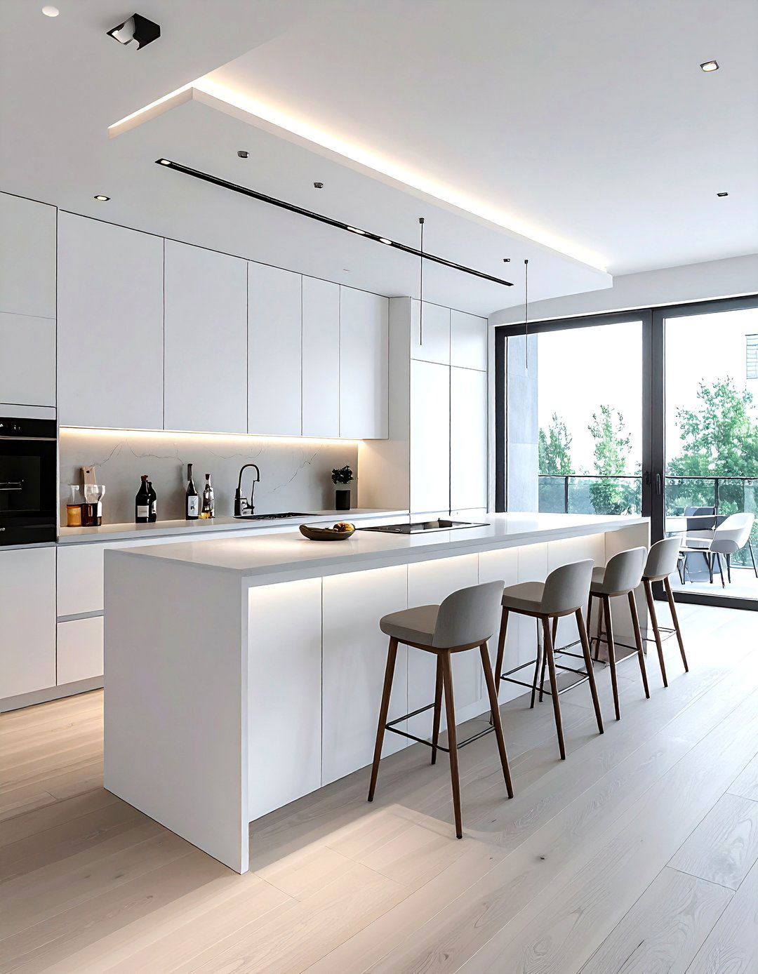 Modern Minimalist Bar Cabinet - 30 dining room built-in bar ideas