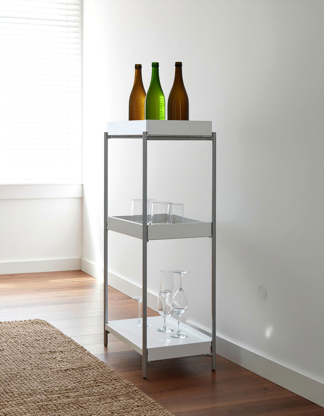 Modern Minimalist Bar Cart - 30 living room bar cart ideas
