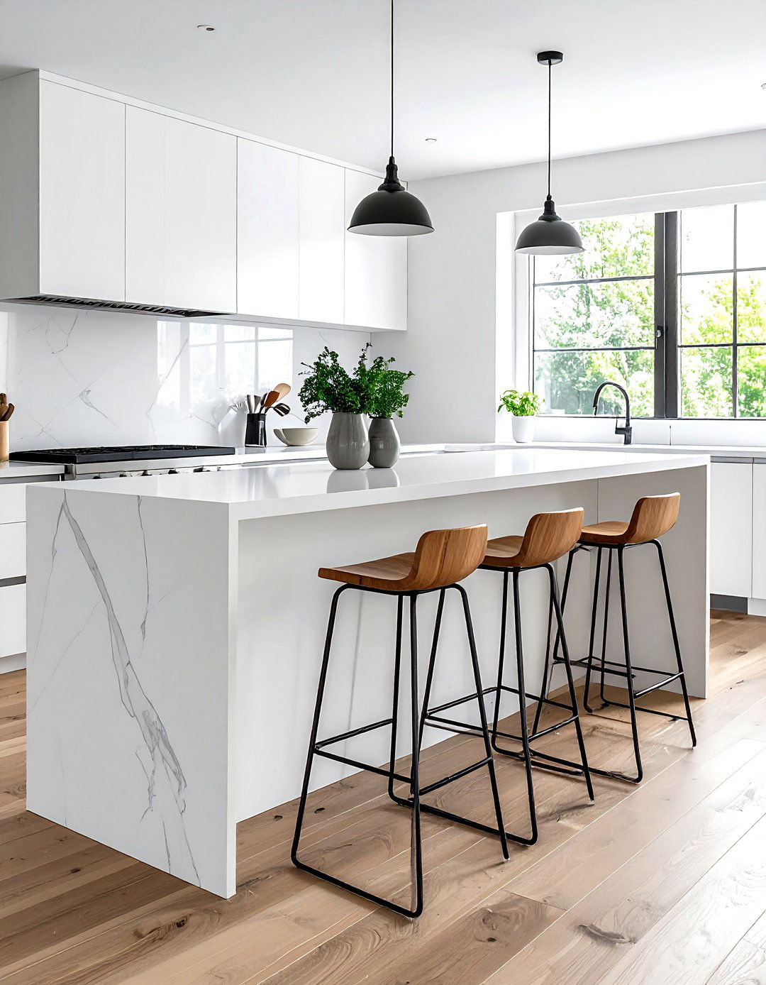 Modern Minimalist Bar Stools - 30 rustic modern kitchen ideas