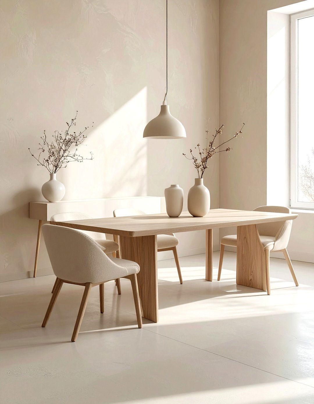 Modern Minimalist Beige Dining Room - 30 beige dining room design ideas