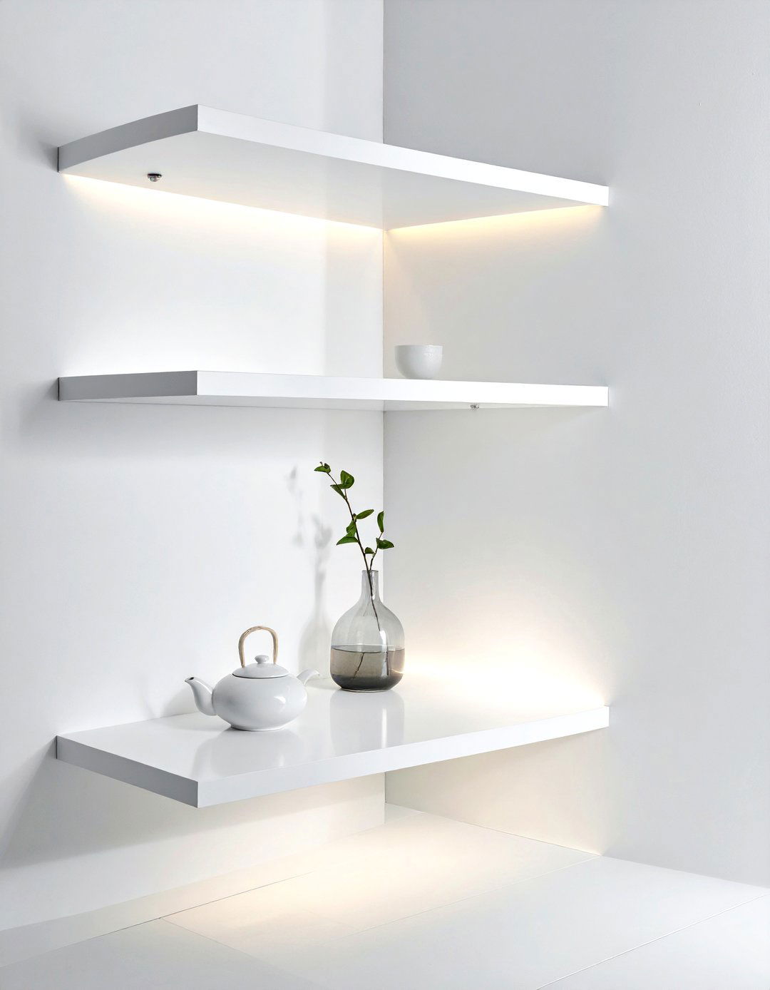 Modern Minimalist Corner Shelving - 30 kitchen corner shelving ideas
