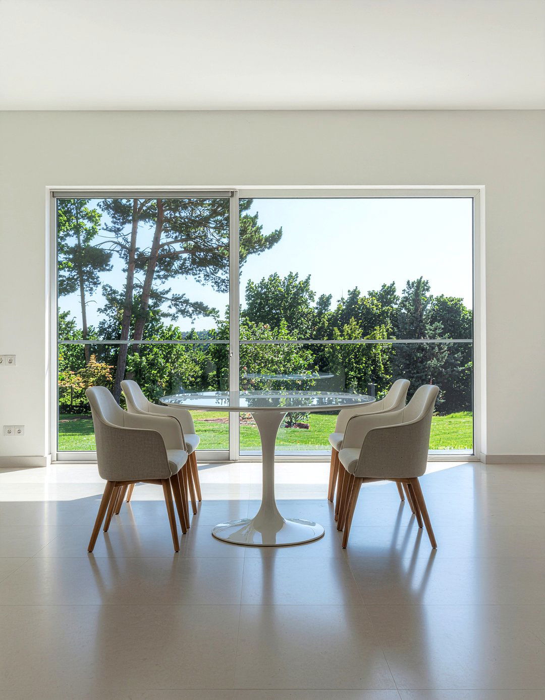 Modern Minimalist Dining Room - 30 cool neutral dining room ideas