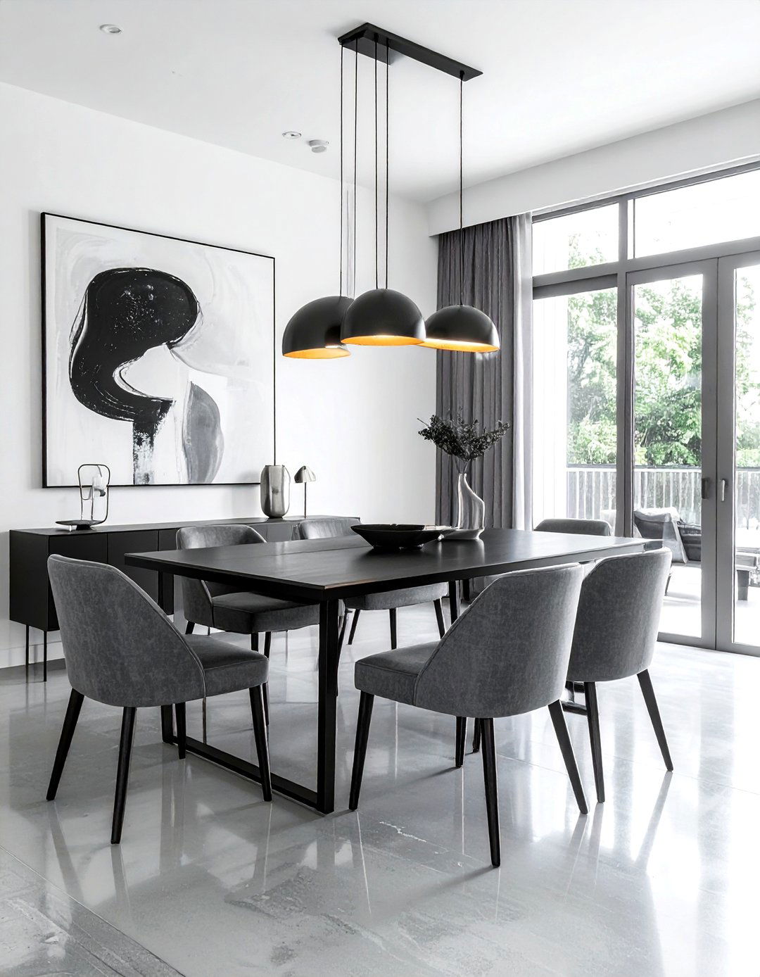 Modern Minimalist Dining Room - 30 cozy evening dining room ideas
