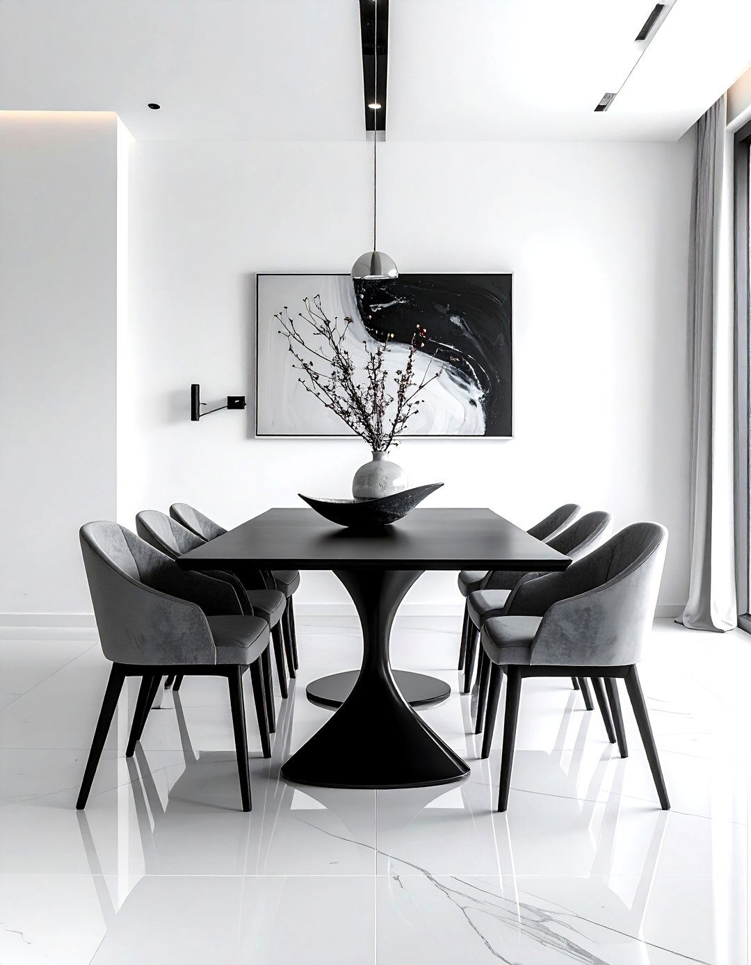 Modern Minimalist Dining Space - 30 dining room space planning ideas