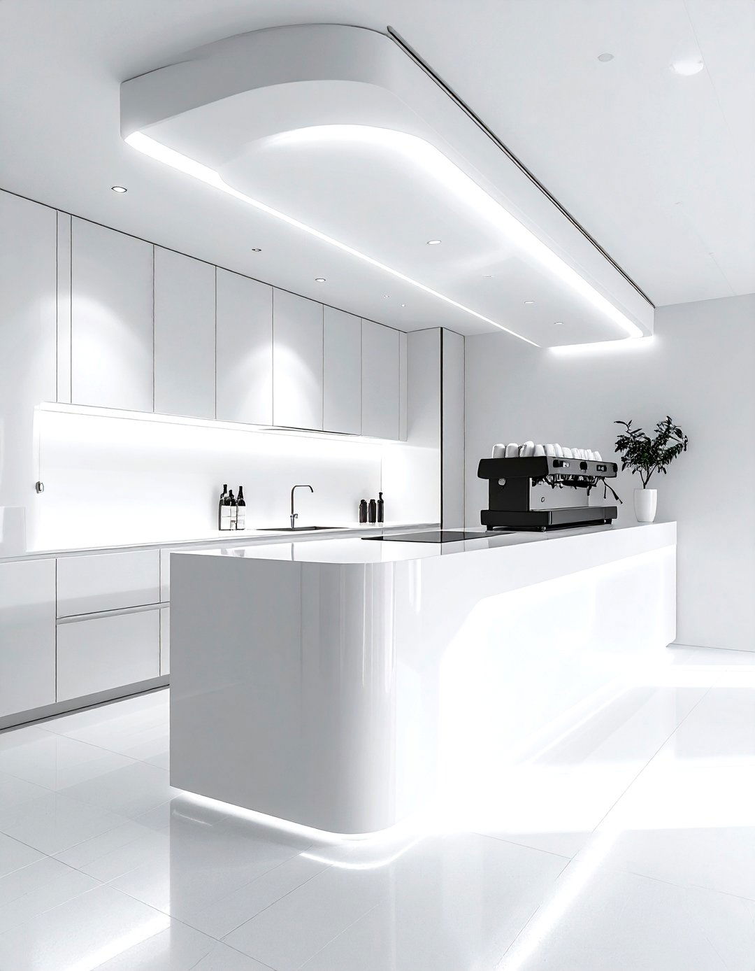 Modern Minimalist Drink Station - 30 kitchen home bar ideas