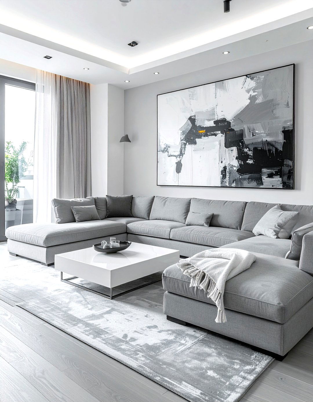 Modern Minimalist Gray And White - 30 gray and white living room ideas