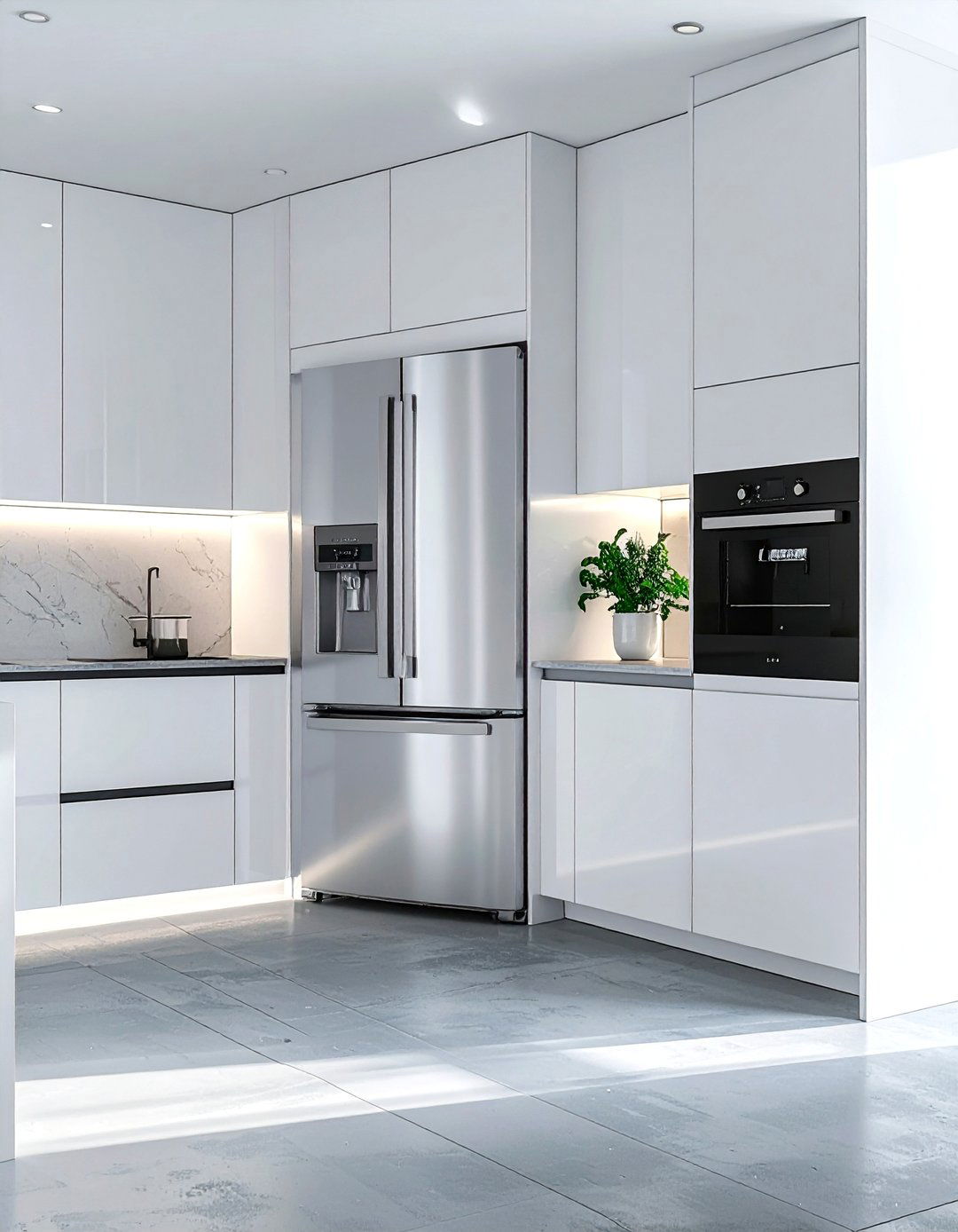 Modern Minimalist Kitchen Refrigerator - 30 built-in refrigerator kitchen ideas