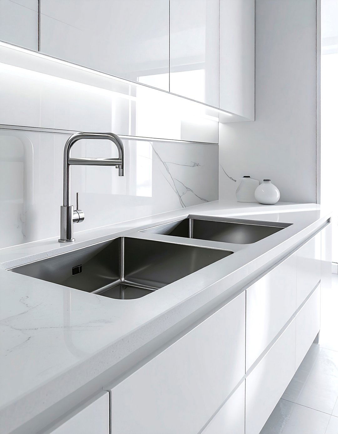 Modern Minimalist Kitchen Sink - 30 double bowl sink kitchen ideas