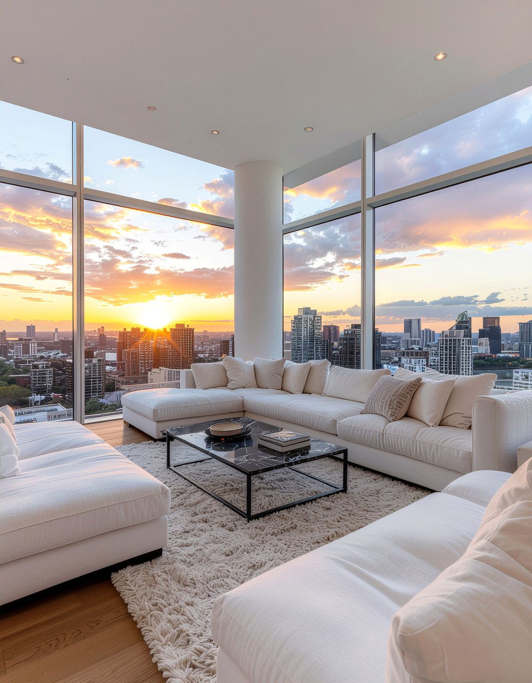 Modern Minimalist Living Room - 30 penthouse living room ideas