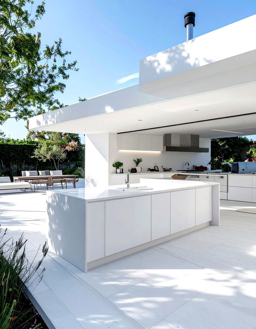 Modern Minimalist Outdoor Kitchen - 30 backyard kitchen ideas