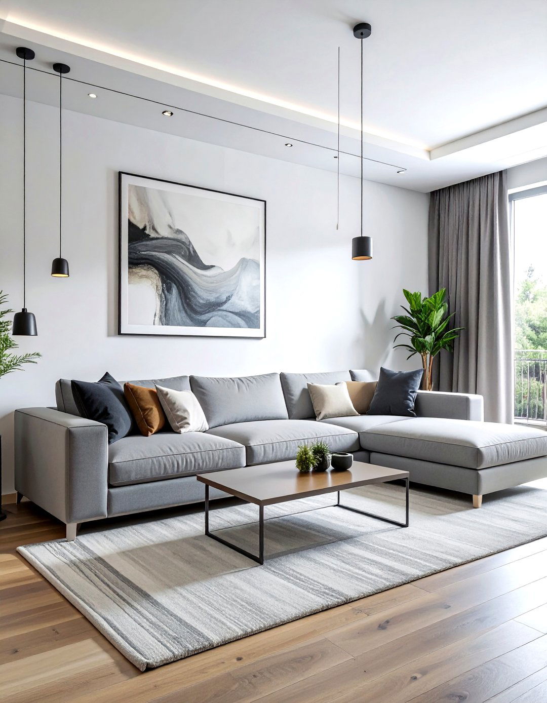 Modern Minimalist Picture Rail - 30 picture rail ideas