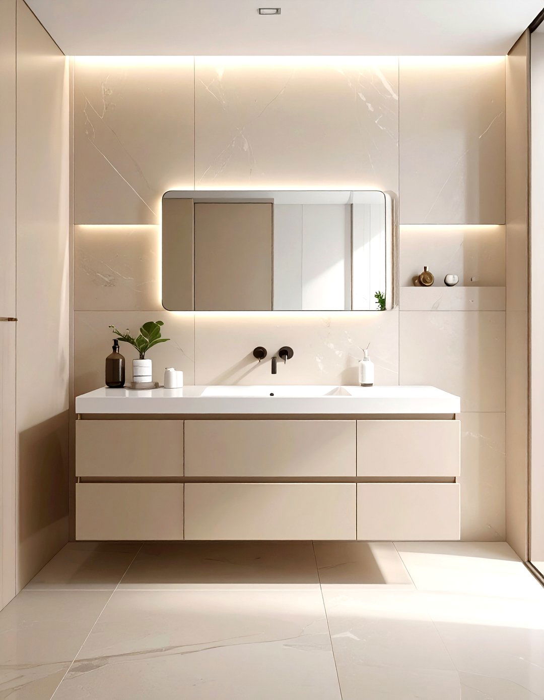 Modern Minimalist Vanity - 30 small bathroom vanity ideas