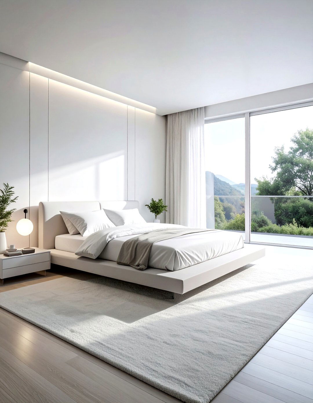 Modern Minimalist White Bedroom - 30 white bedroom ideas