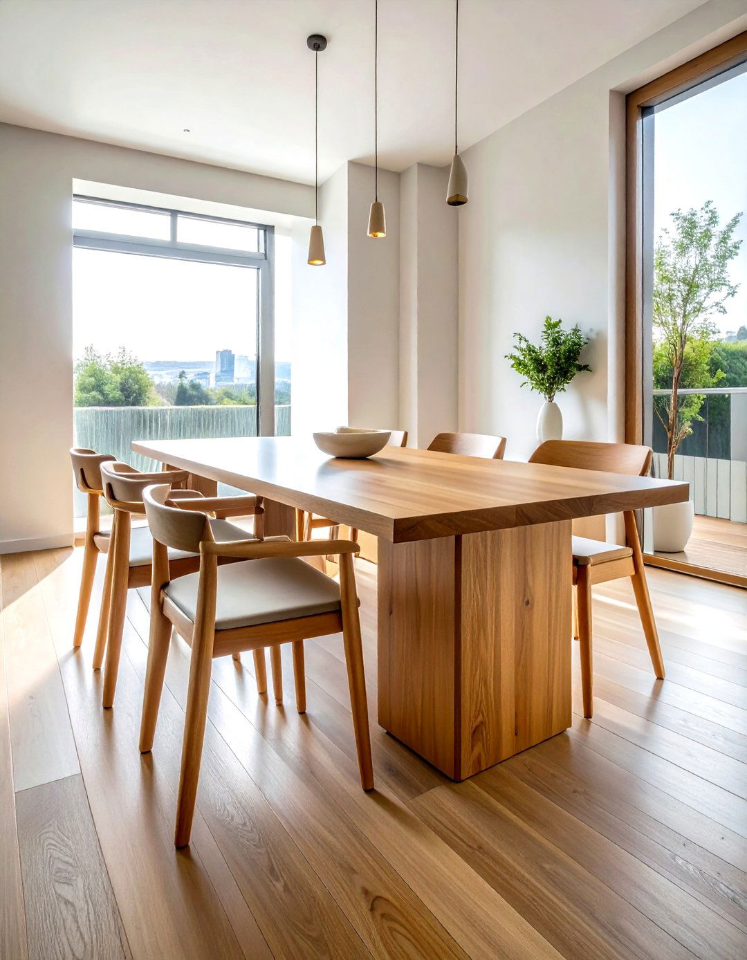 Modern Minimalist Wood Dining - 30 wood dining room ideas