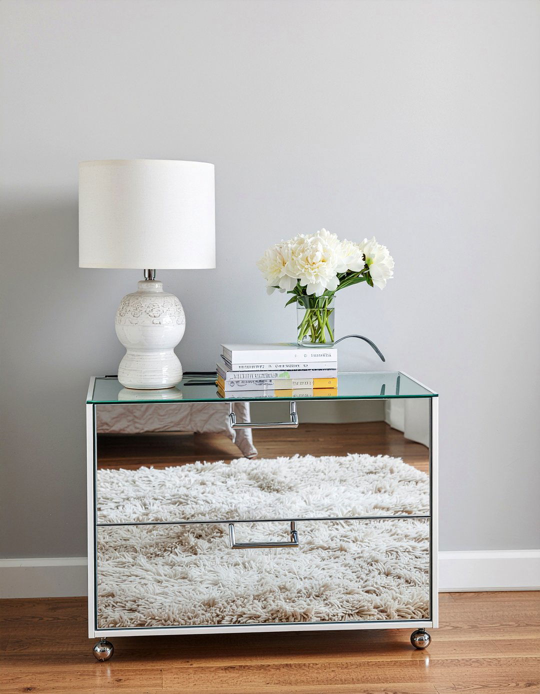 Modern Mirrored Nightstand - 30 bedroom mirrored nightstands
