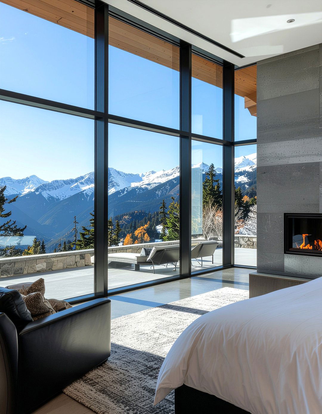 Modern Mountain Master Suite - 30 mountain house bedroom ideas
