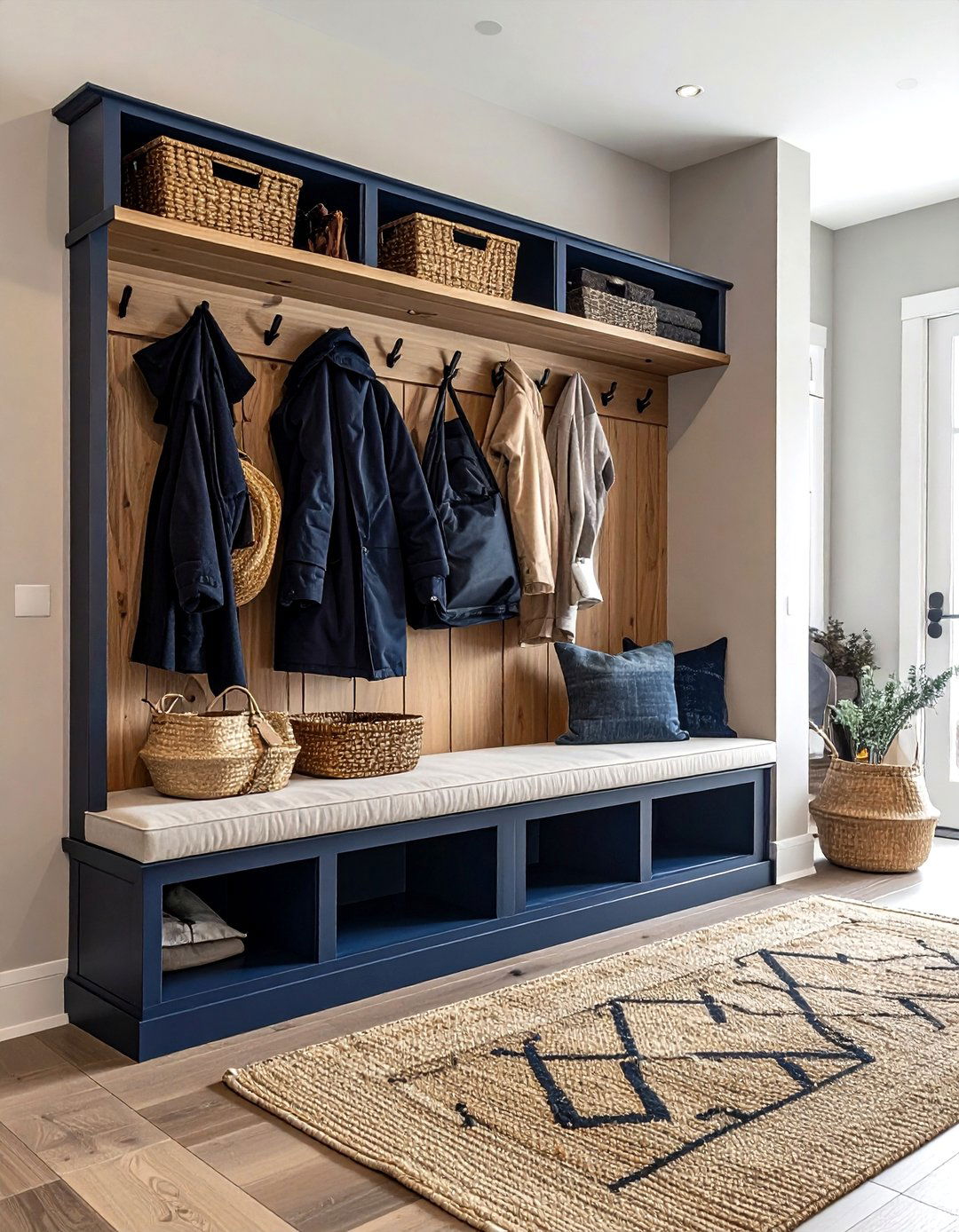 Modern Mudroom Bench - 30 home refresh ideas