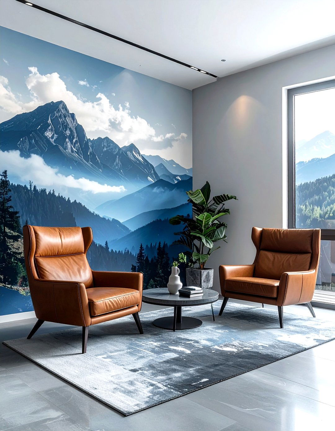 Modern Mural Wallpaper Living Room - 30 living room wallpaper ideas