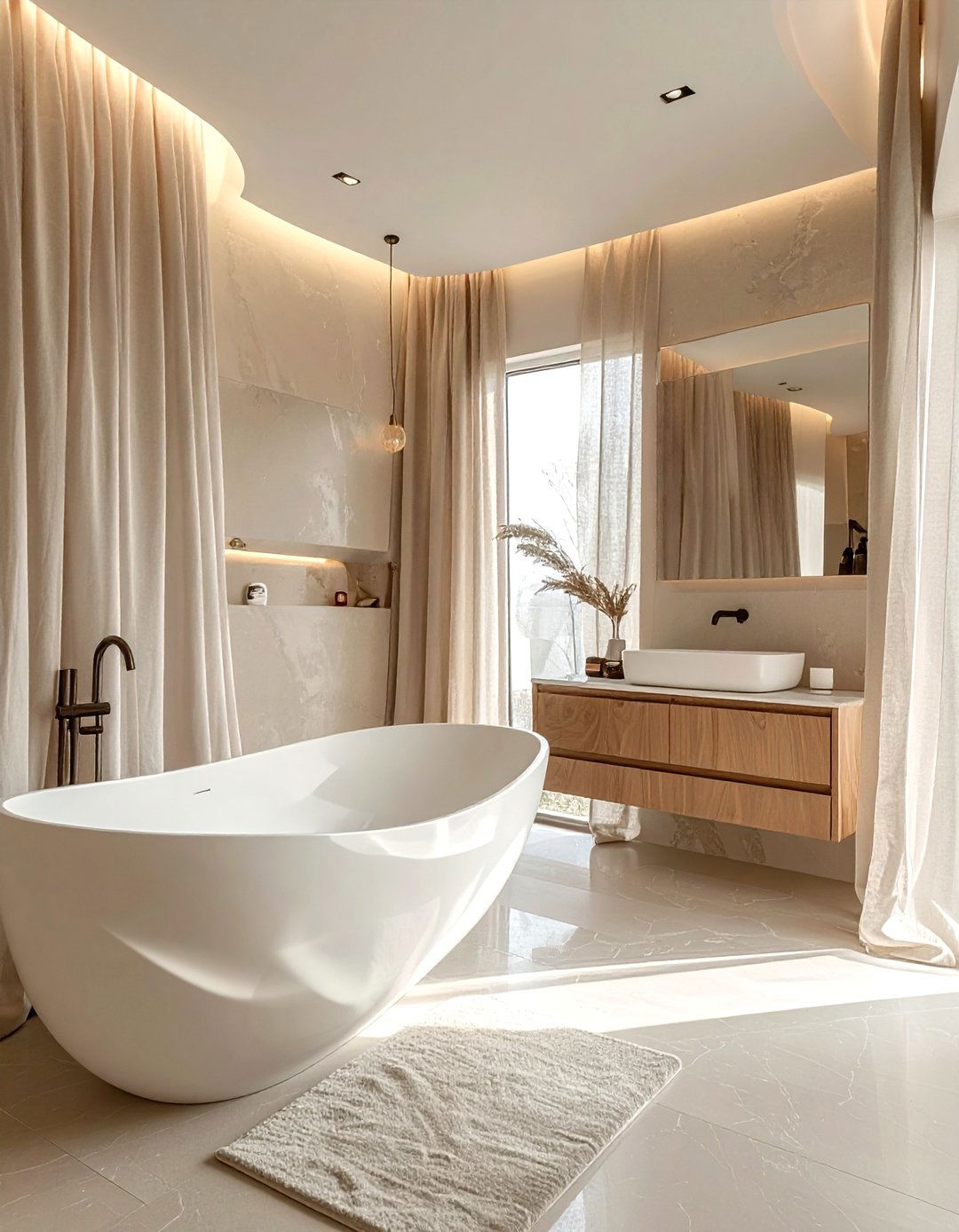 Modern Organic Bathroom - 30 bathroom warm settings