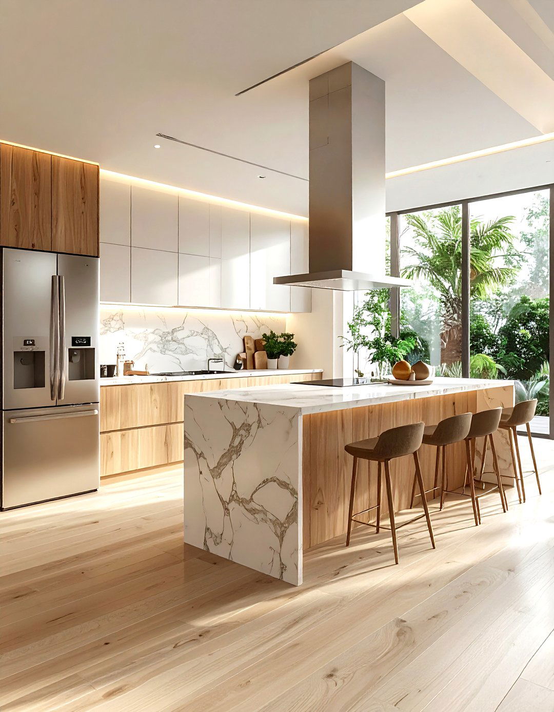 Modern Organic Kitchen With LG Smart Fridge - 30 LG kitchen ideas