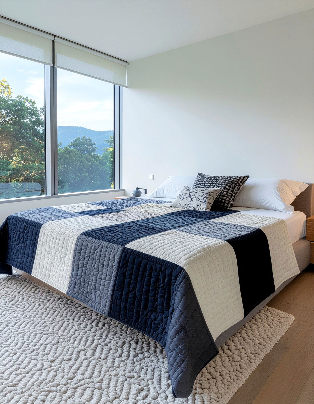 Modern Patchwork Quilt - 30 quilted bedroom ideas