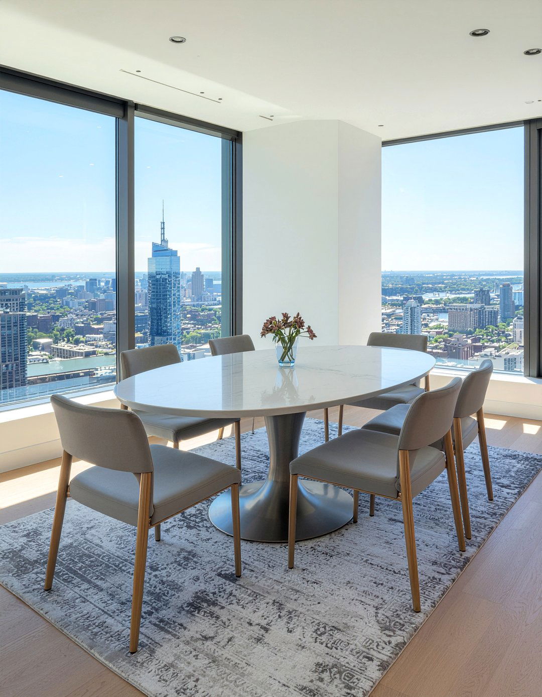 Modern Pedestal Table - 30 dining room seating for 8 ideas