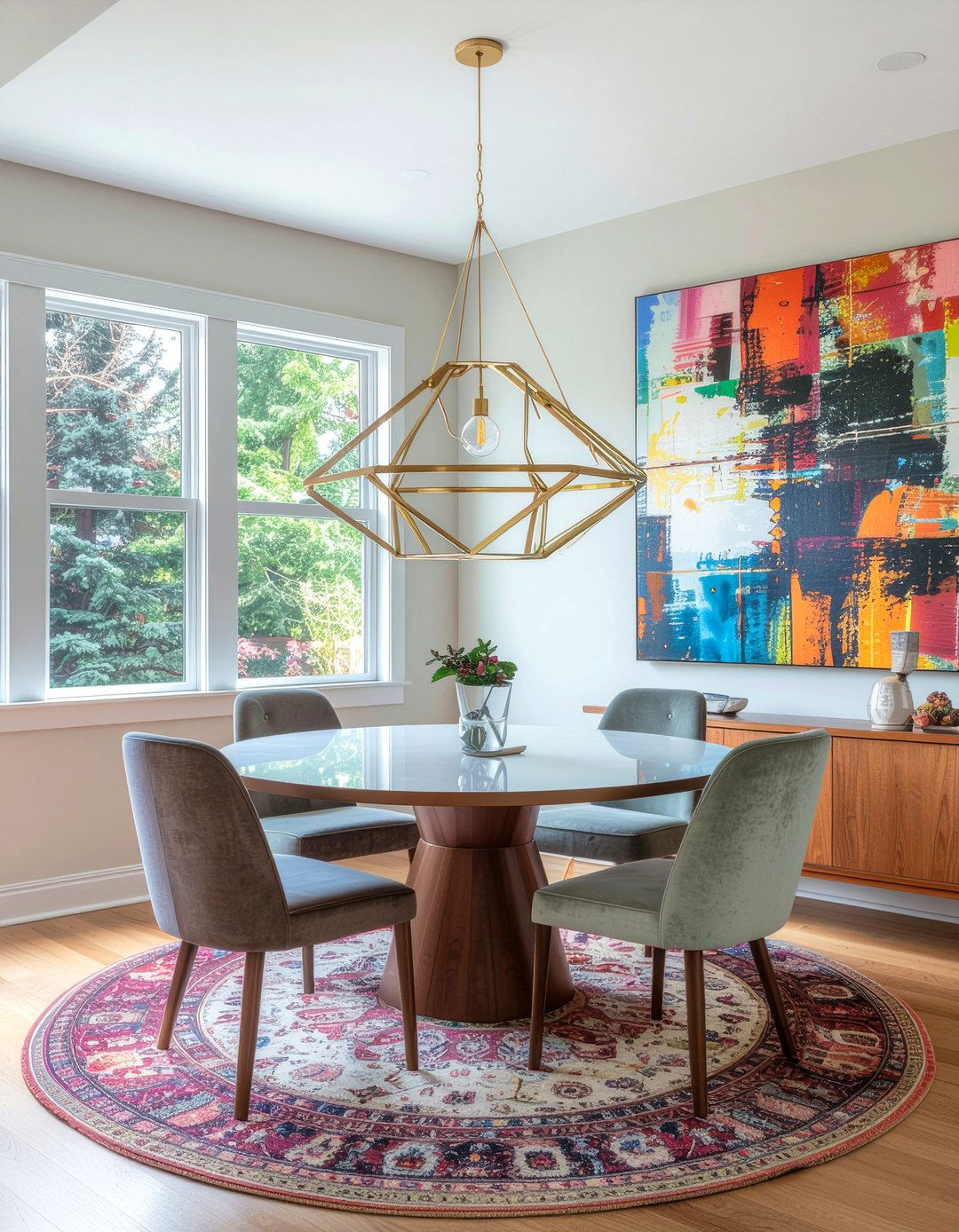 Modern Pendant Light Fixture - 30 eclectic dining room ideas