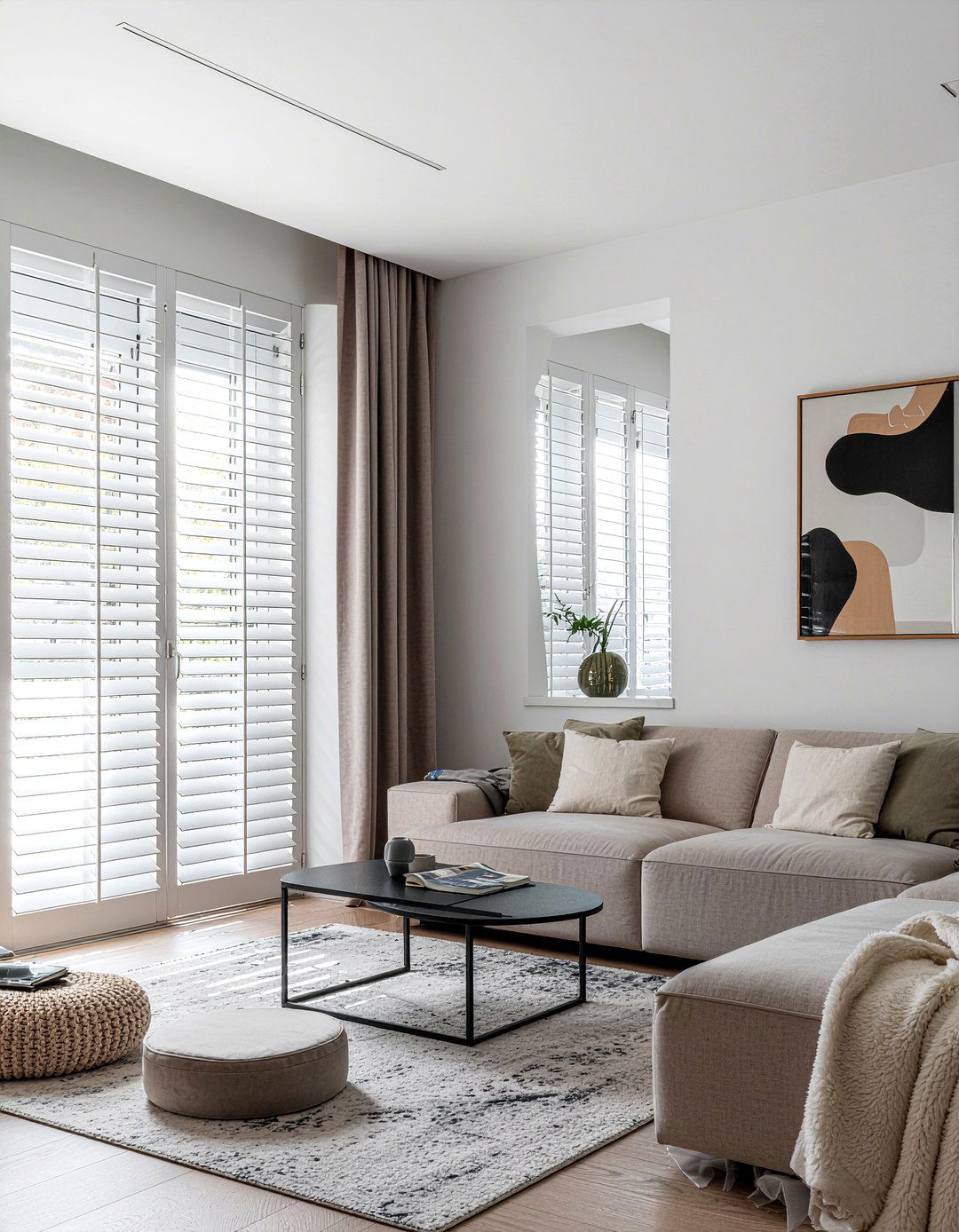 Modern Plantation Shutters - 30 living room plantation shutters