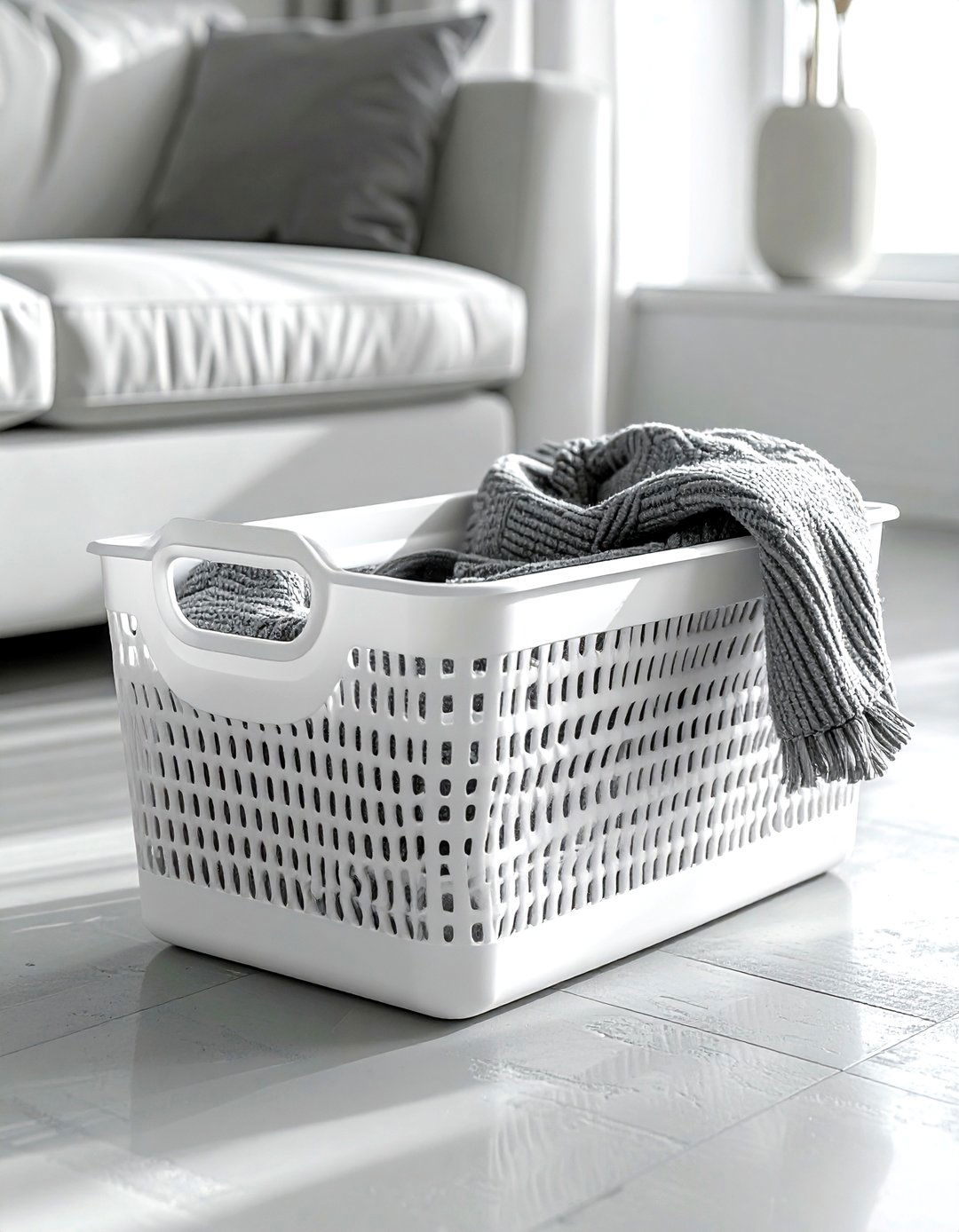 Modern Plastic Basket - 30 blanket basket ideas