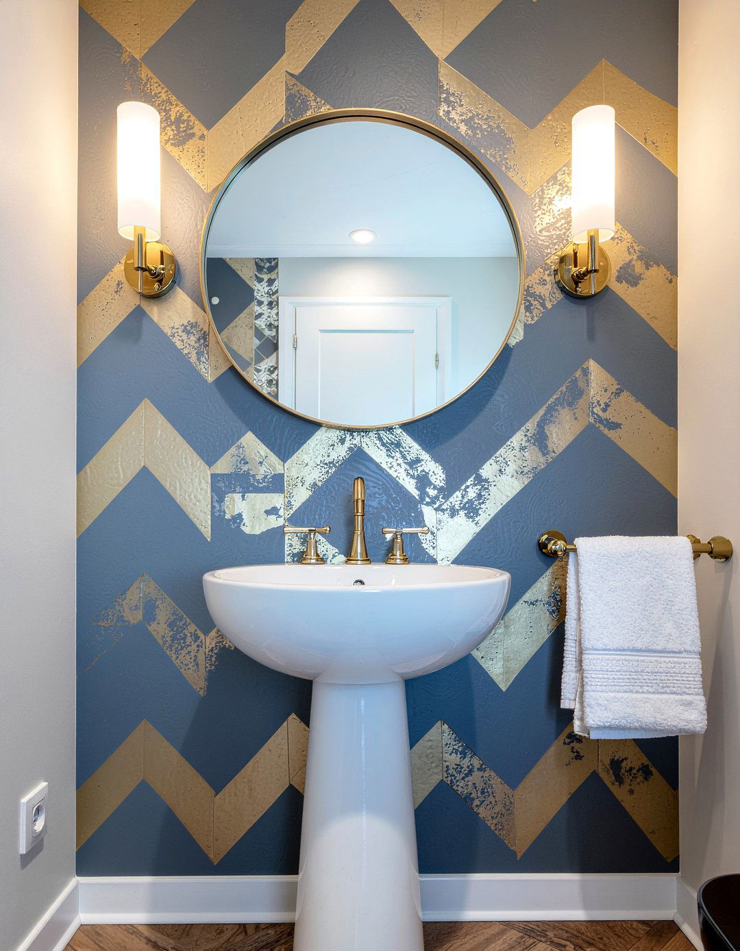 Modern Powder Room Wallpaper - 30 half bathroom ideas