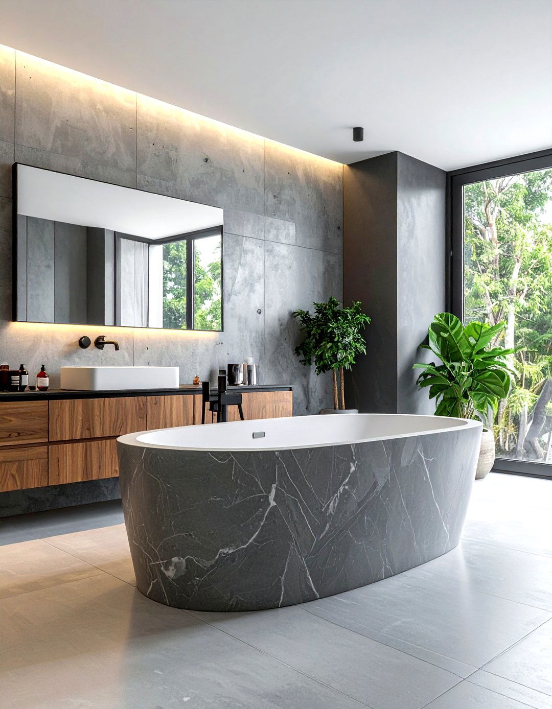 Modern Quartz Deck - 30 drop-in tub ideas