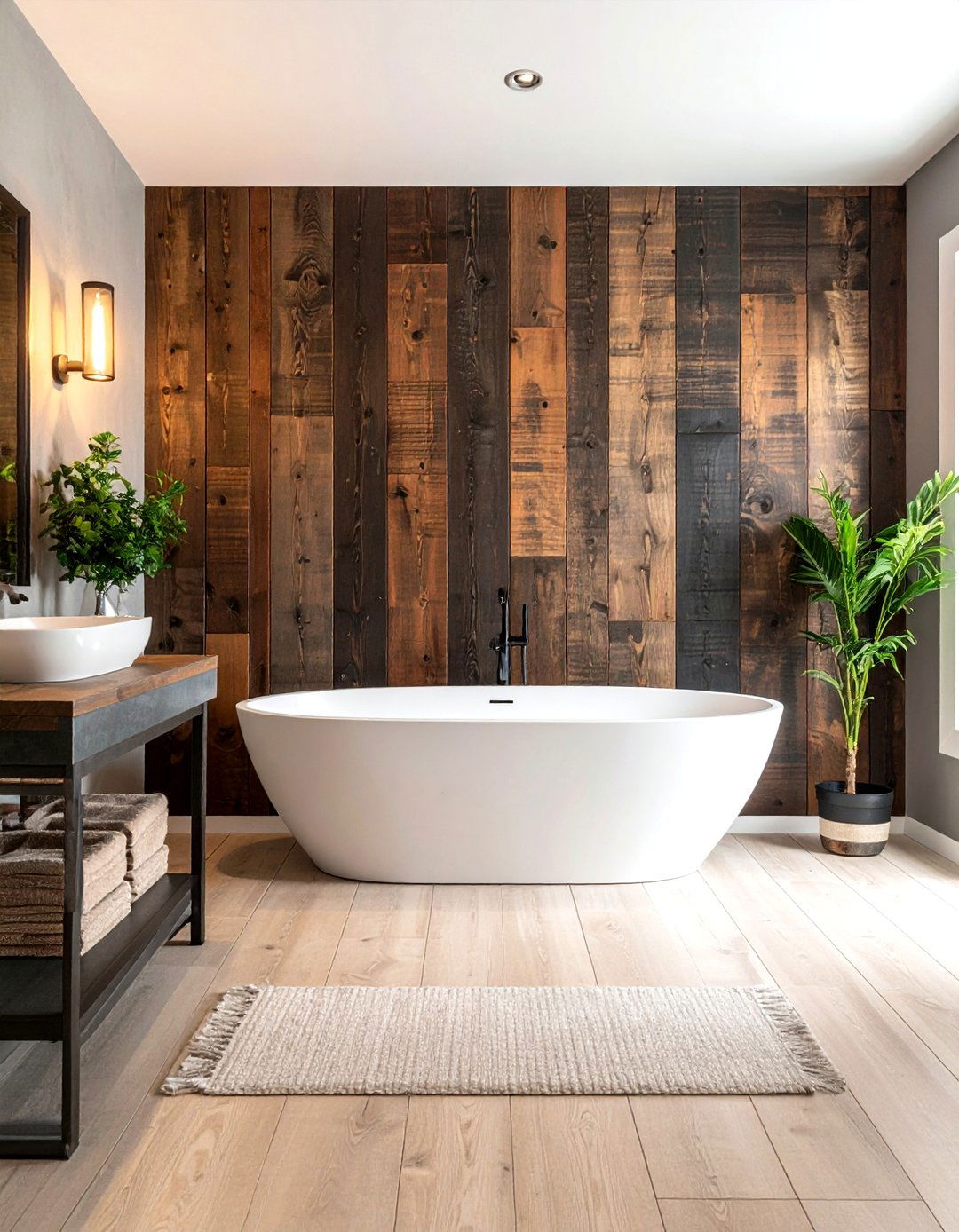 Modern Rustic Bathroom - 30 cabin bathroom ideas