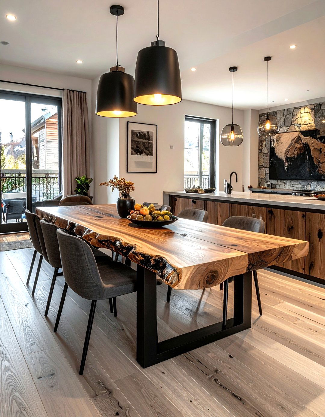 Modern Rustic Dining Room - 30 warm brown dining room ideas