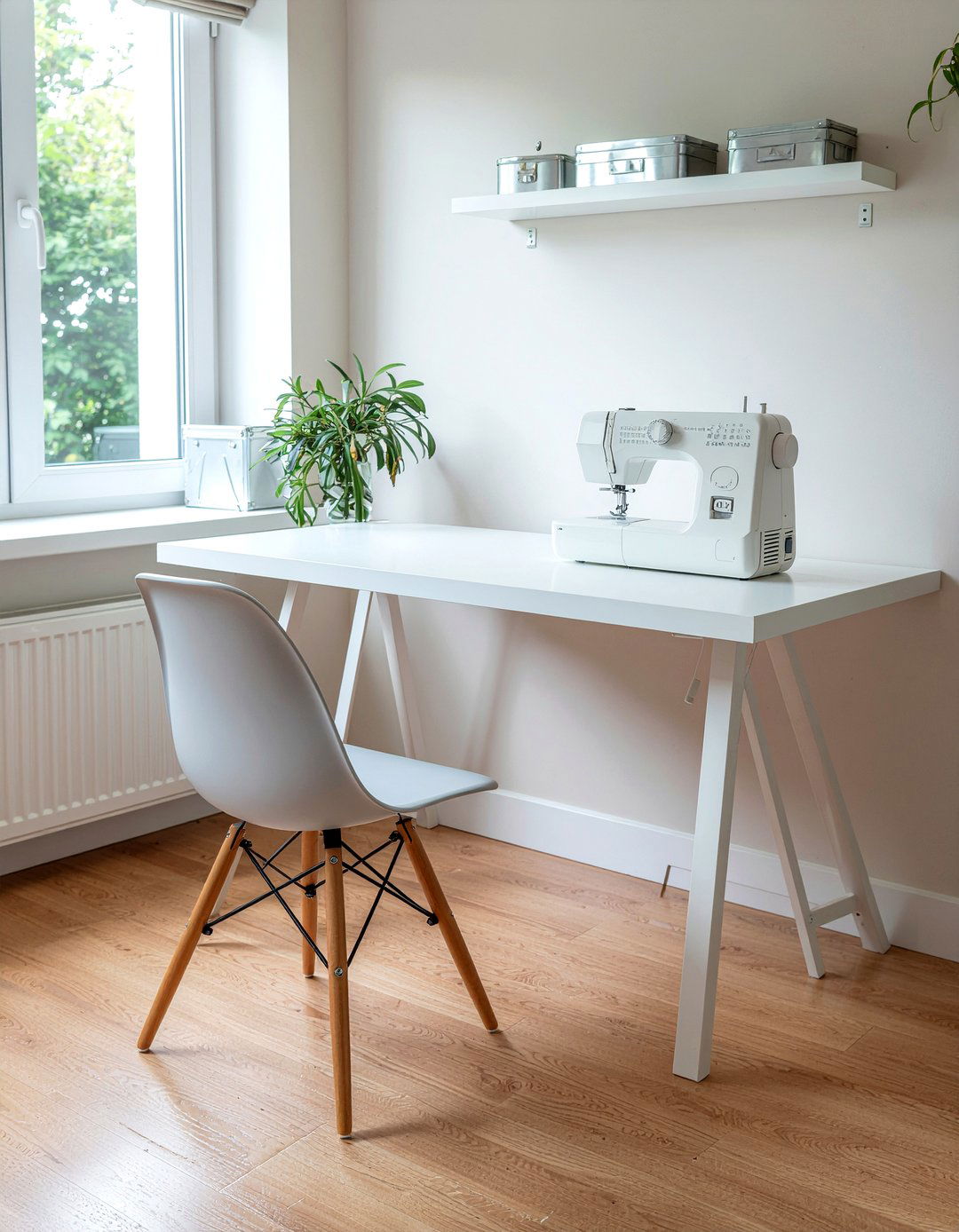 Modern Sewing Table - 30 bedroom sewing nook ideas