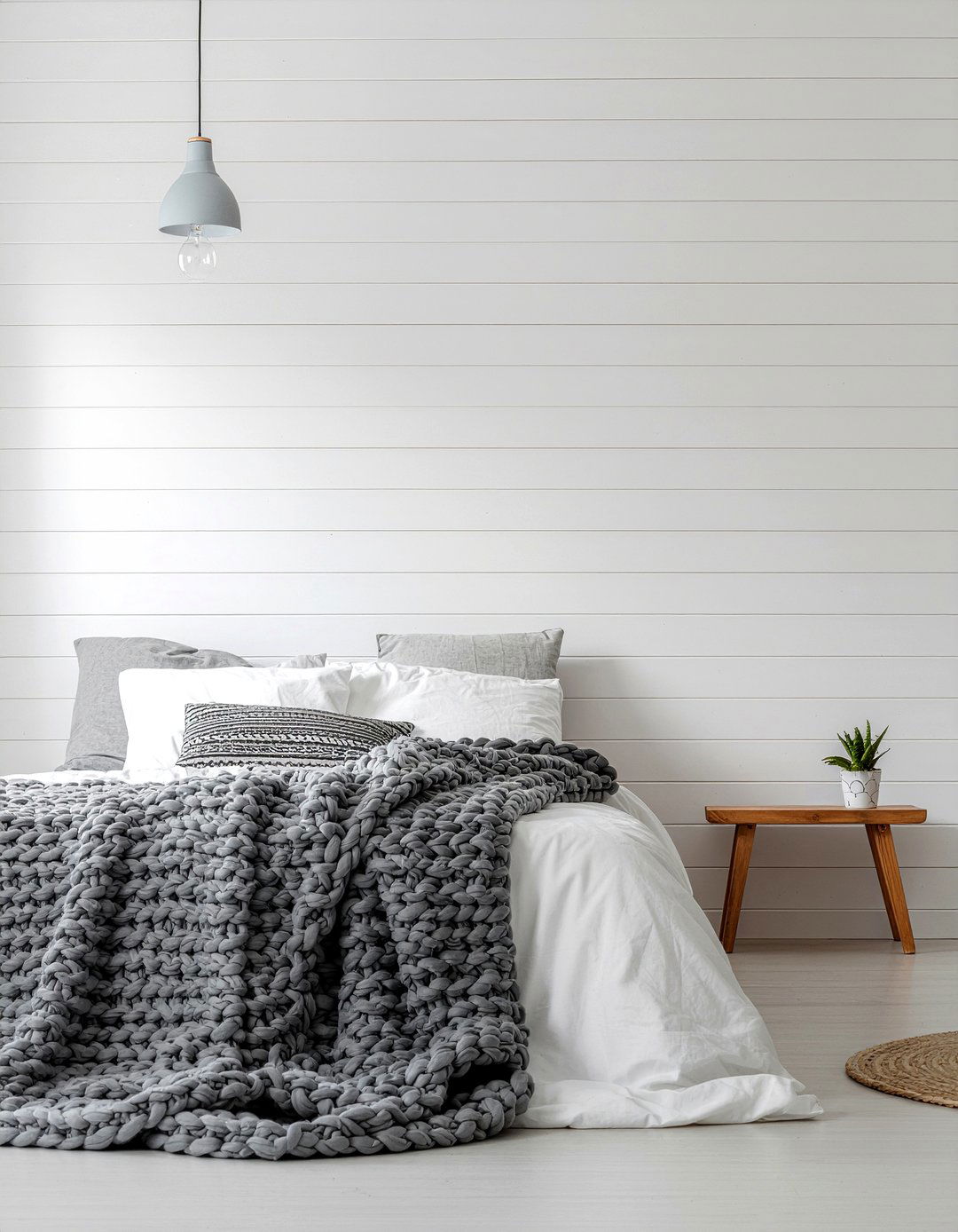 Modern Shiplap Wall - 30 bedroom paneling ideas