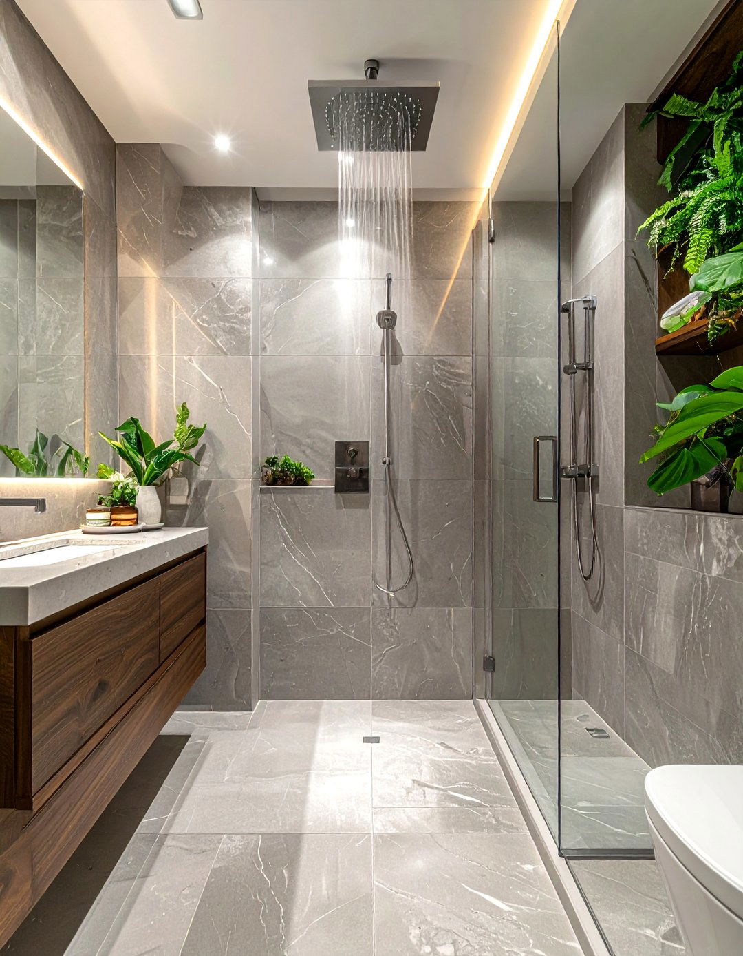 Modern Shower Polished Nickel Fixtures - 30 polished nickel bathroom ideas