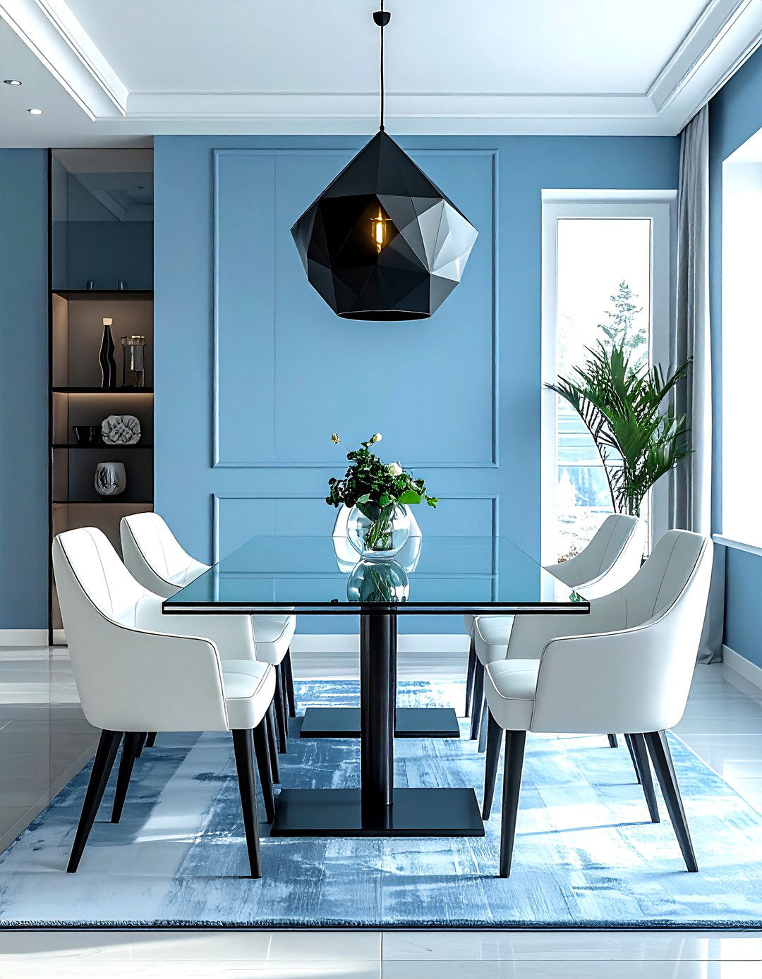 Modern Sky Blue Dining Room - 30 light blue dining room ideas